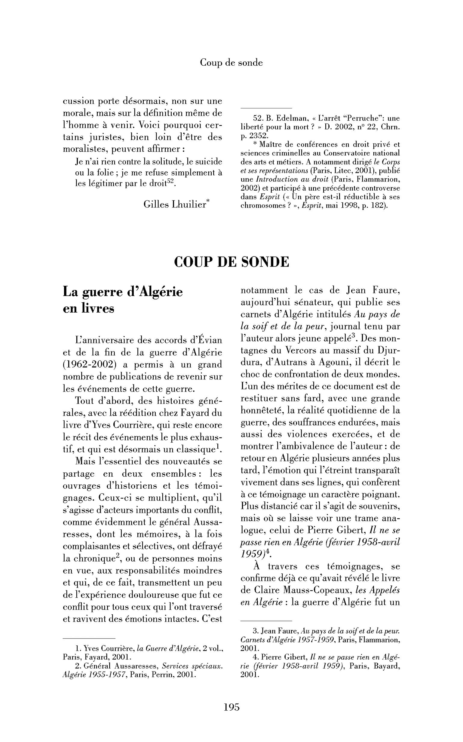 La guerre d’Algérie en livres