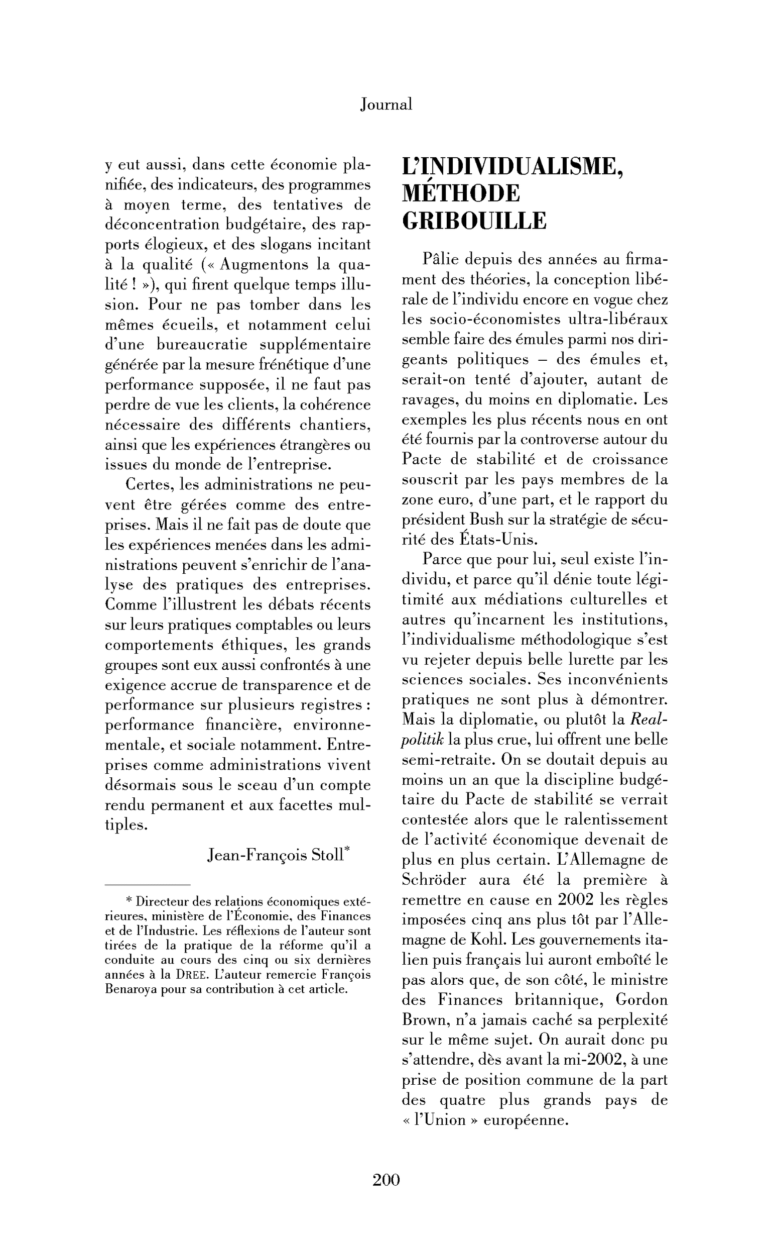 L’individualisme, méthode Gribouille