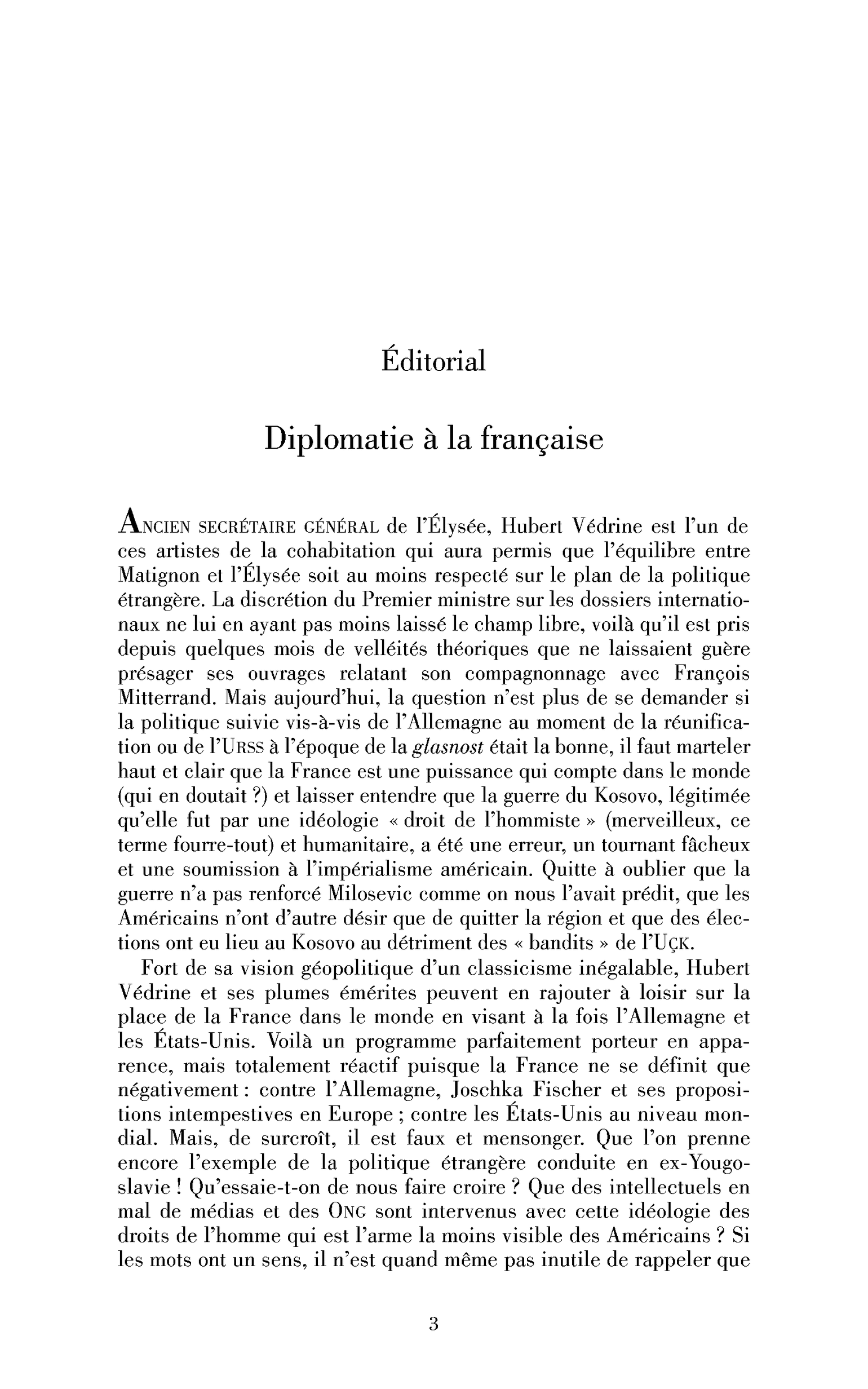 Diplomatie à la française