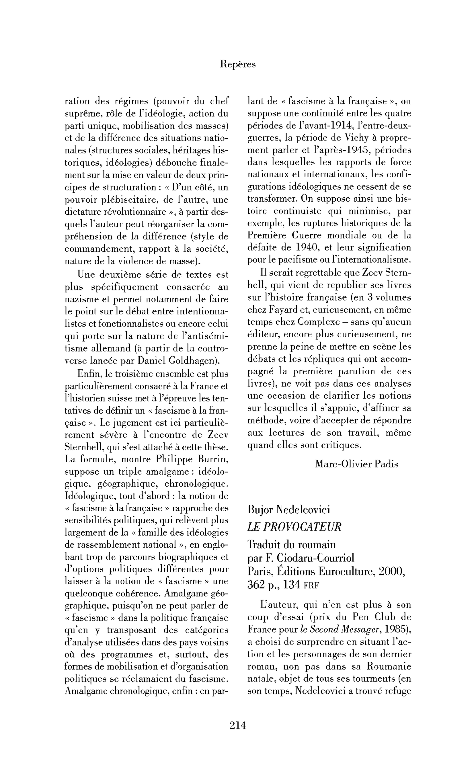 Bujor Nedelcovici : le Provocateur