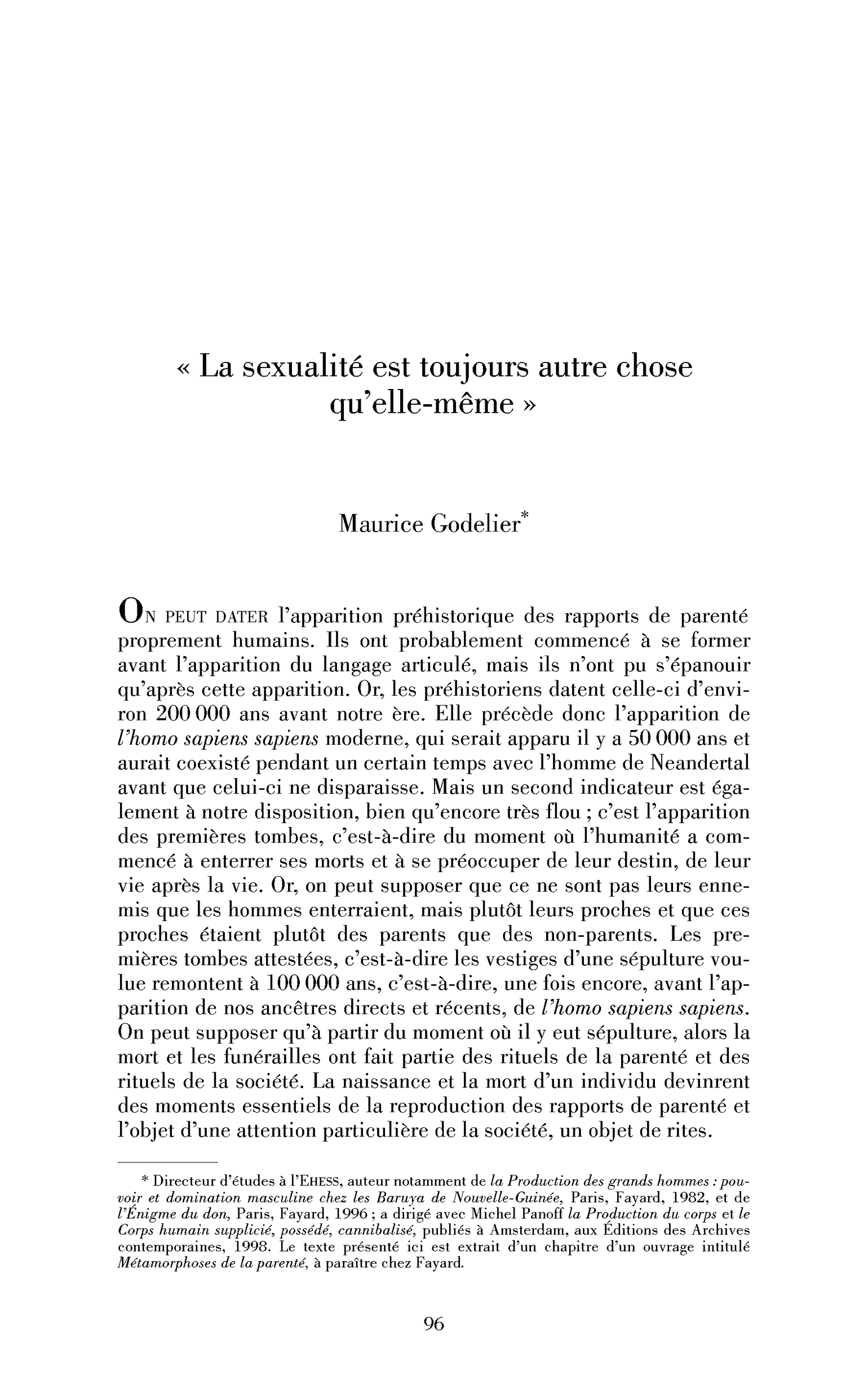 La sexualité est toujours autre chose qu’elle-même