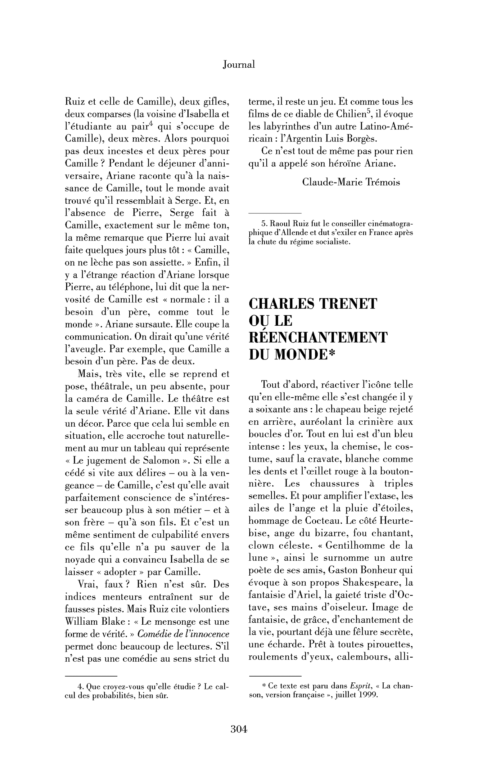 Charles Trenet ou le réenchantement du monde