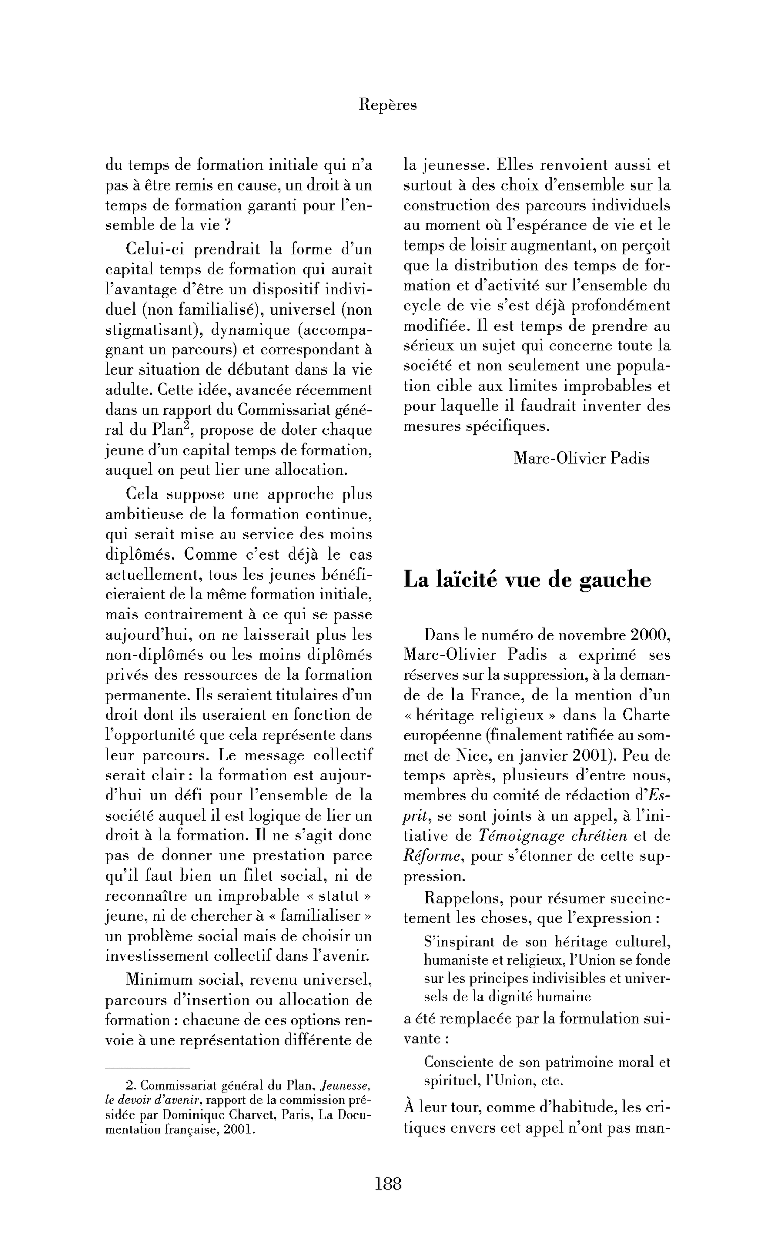La laïcité vue de gauche