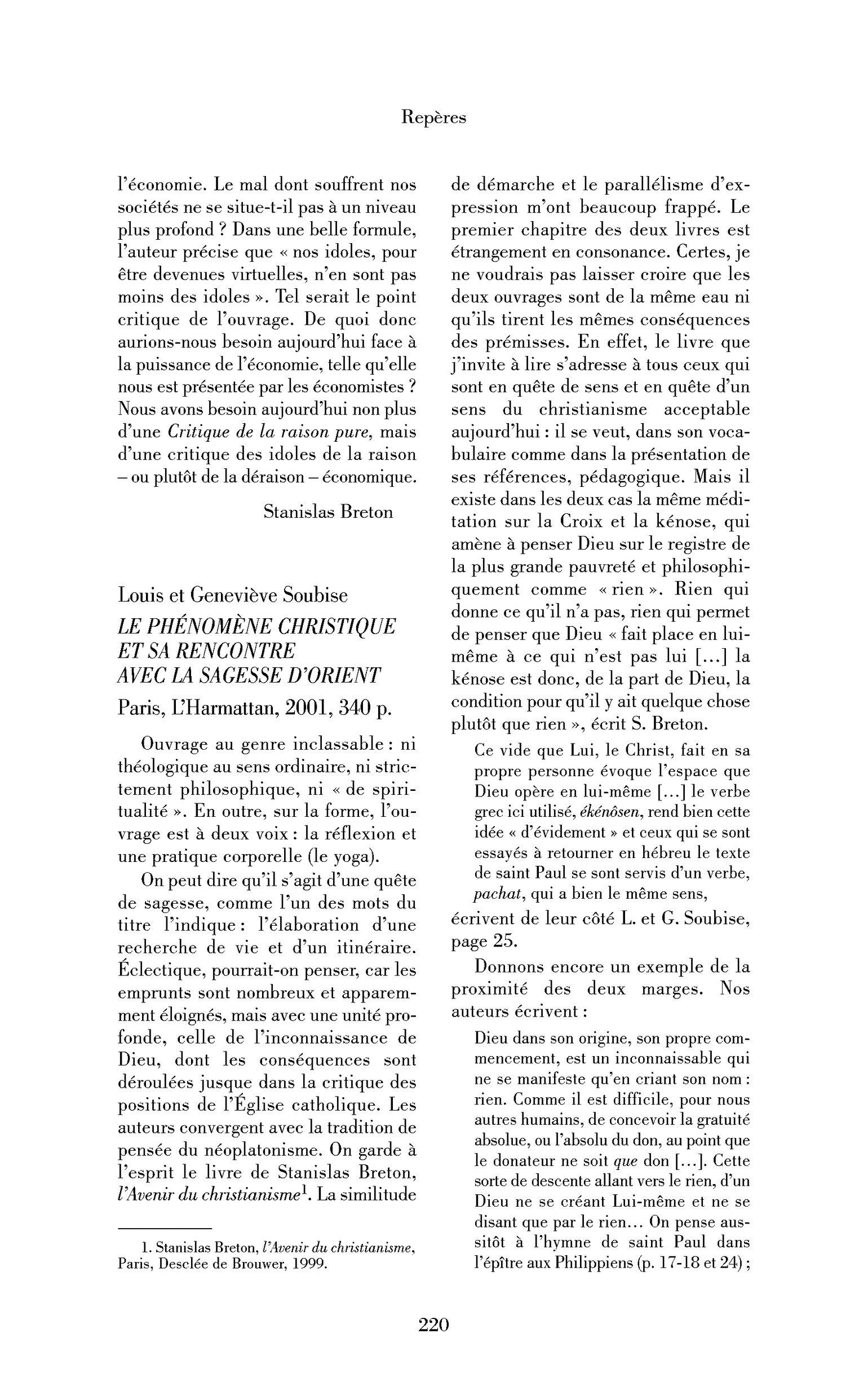 Louis et Geneviève Soubise : le Phénomène christique et sa rencontre avec la sagesse d’Orient