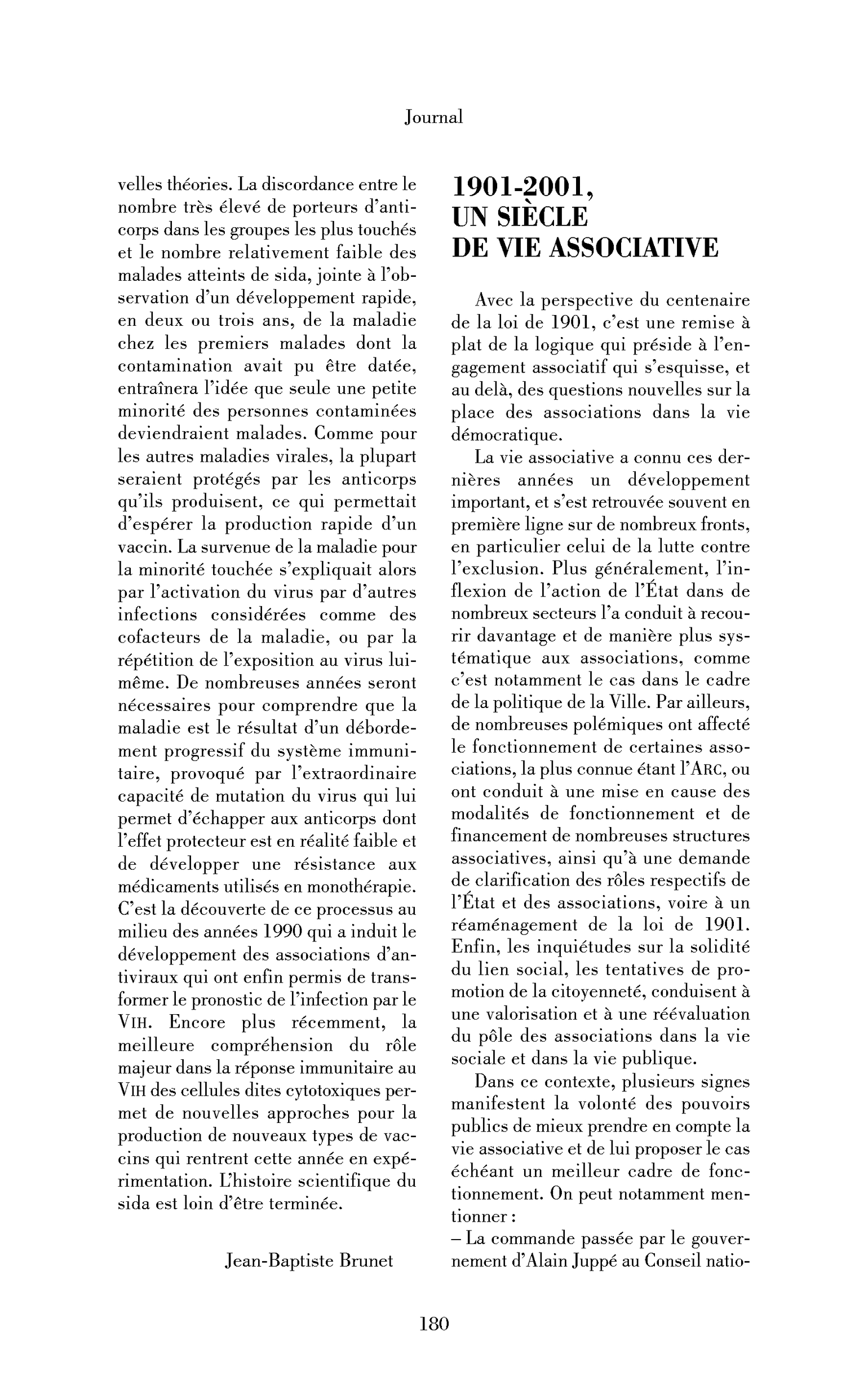 1901-2001, un siècle de vie associative