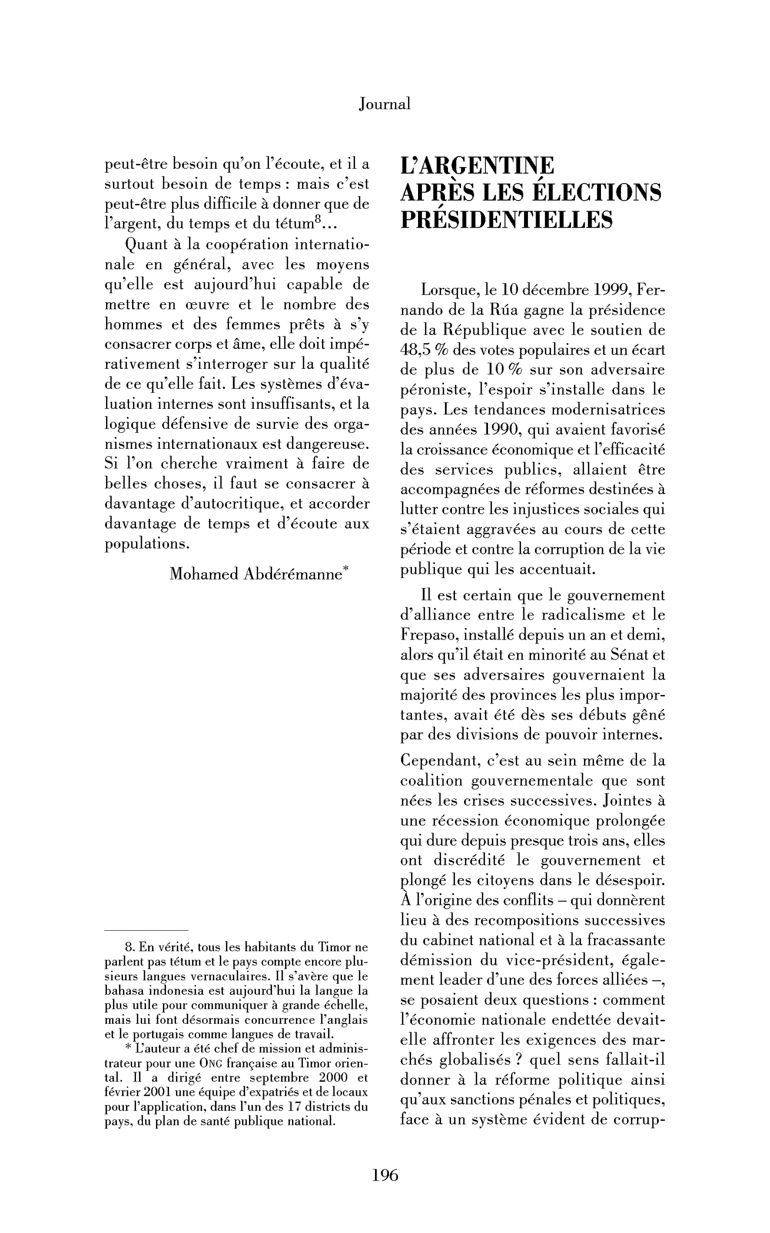 L’Argentine après les élections présidentielles