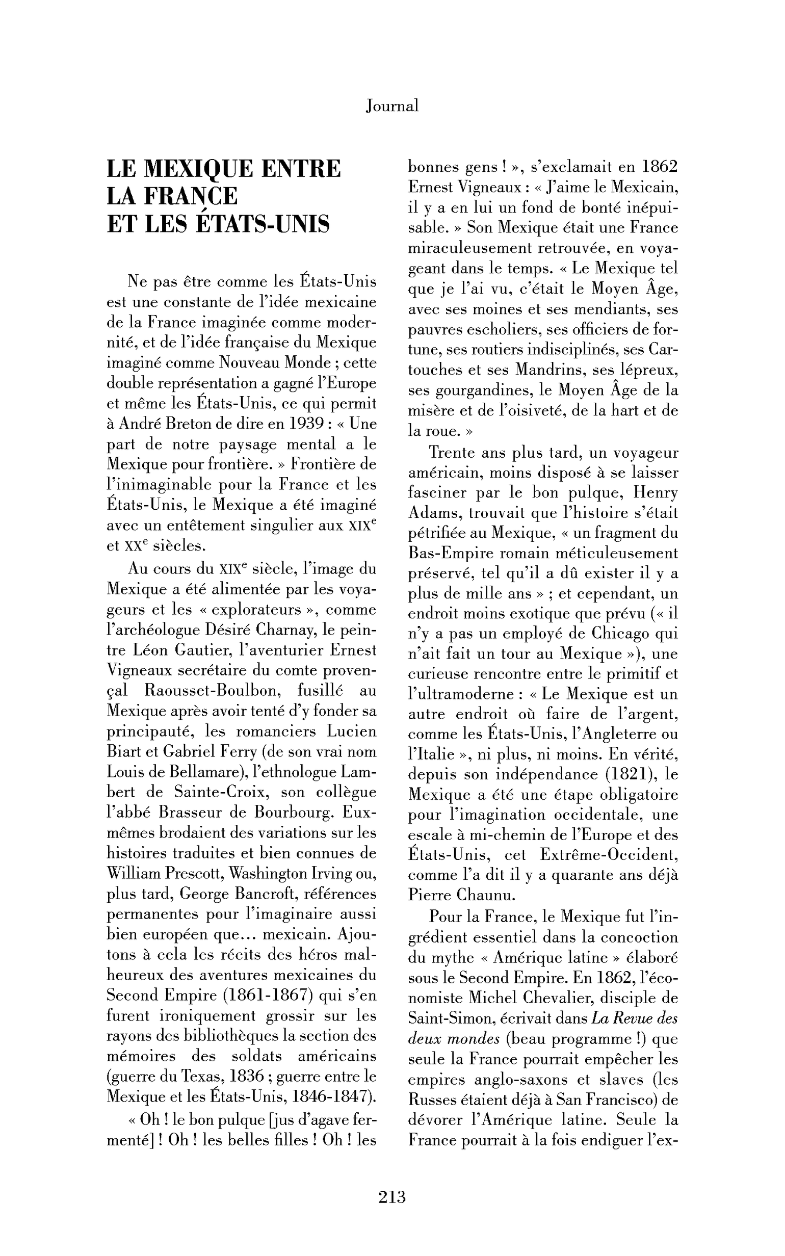Le Mexique entre la France et les États-Unis