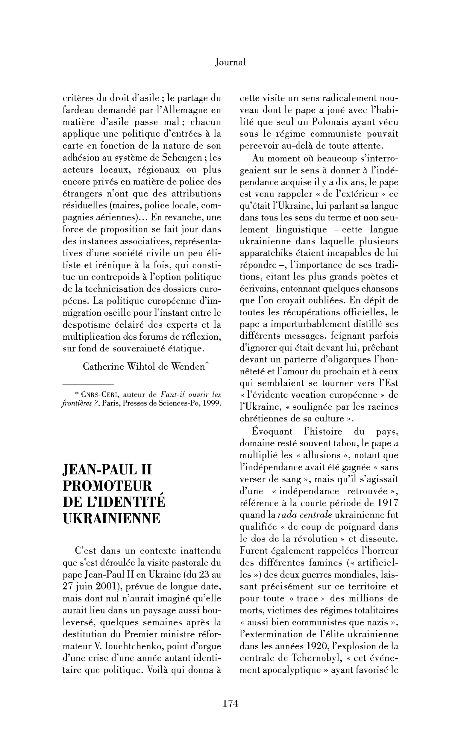 Jean-Paul II promoteur de l’identité ukrainienne