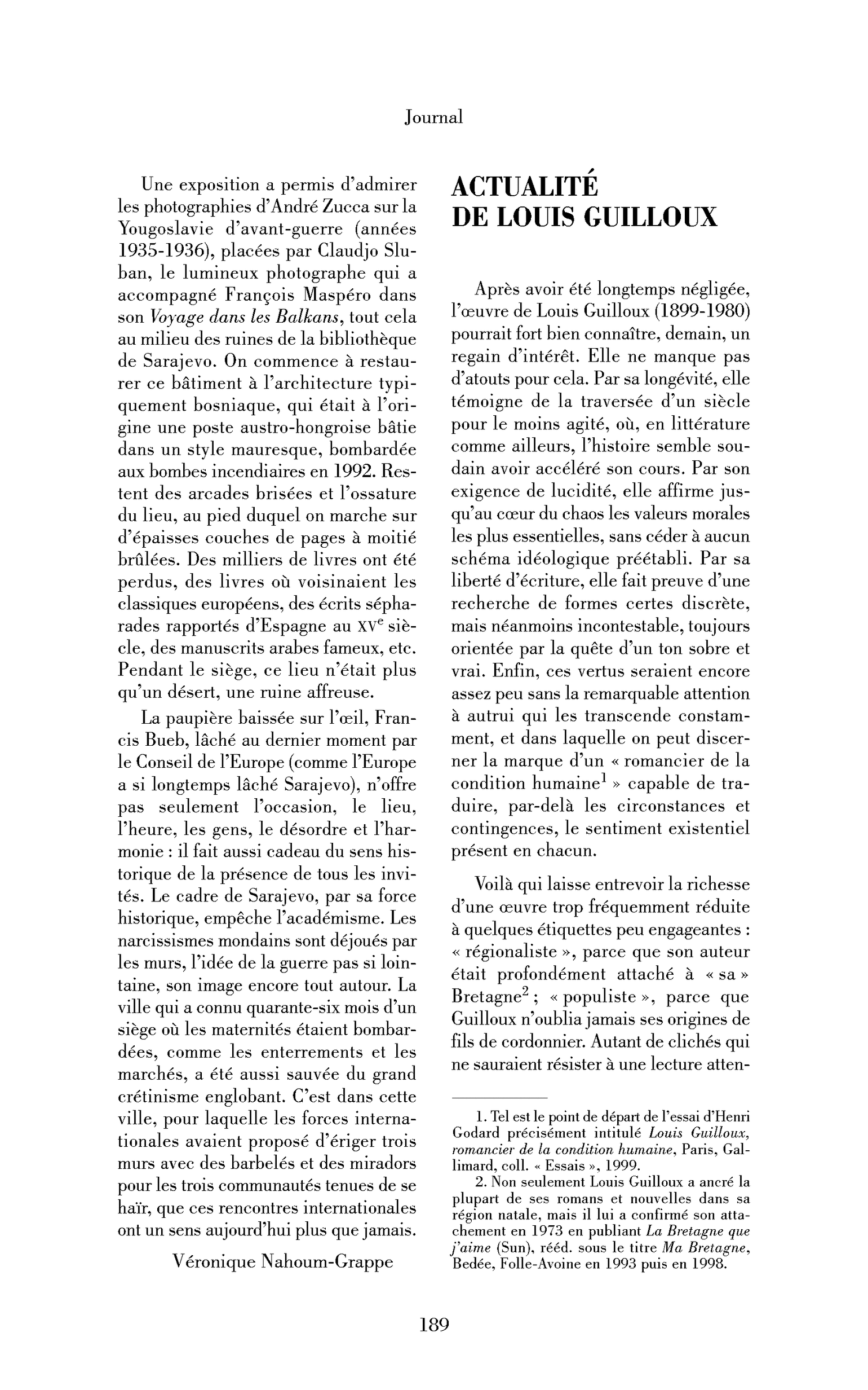 Actualité de Louis Guilloux