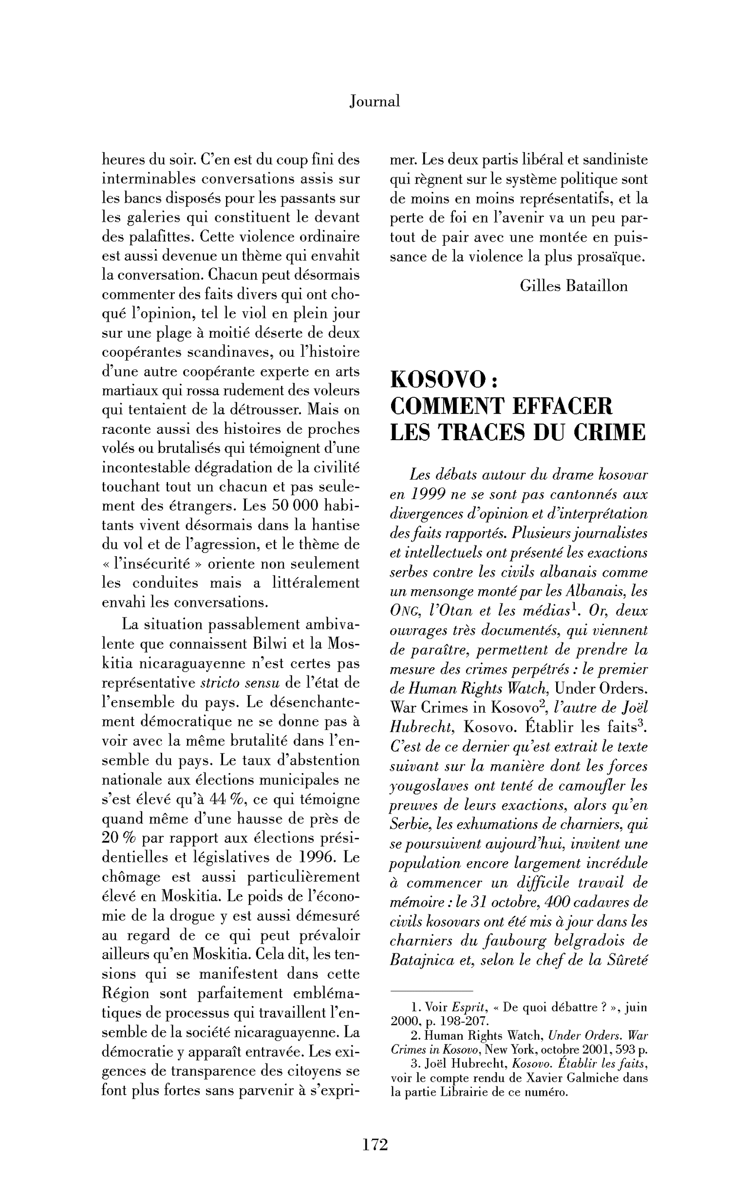 Kosovo : comment effacer les traces du crime