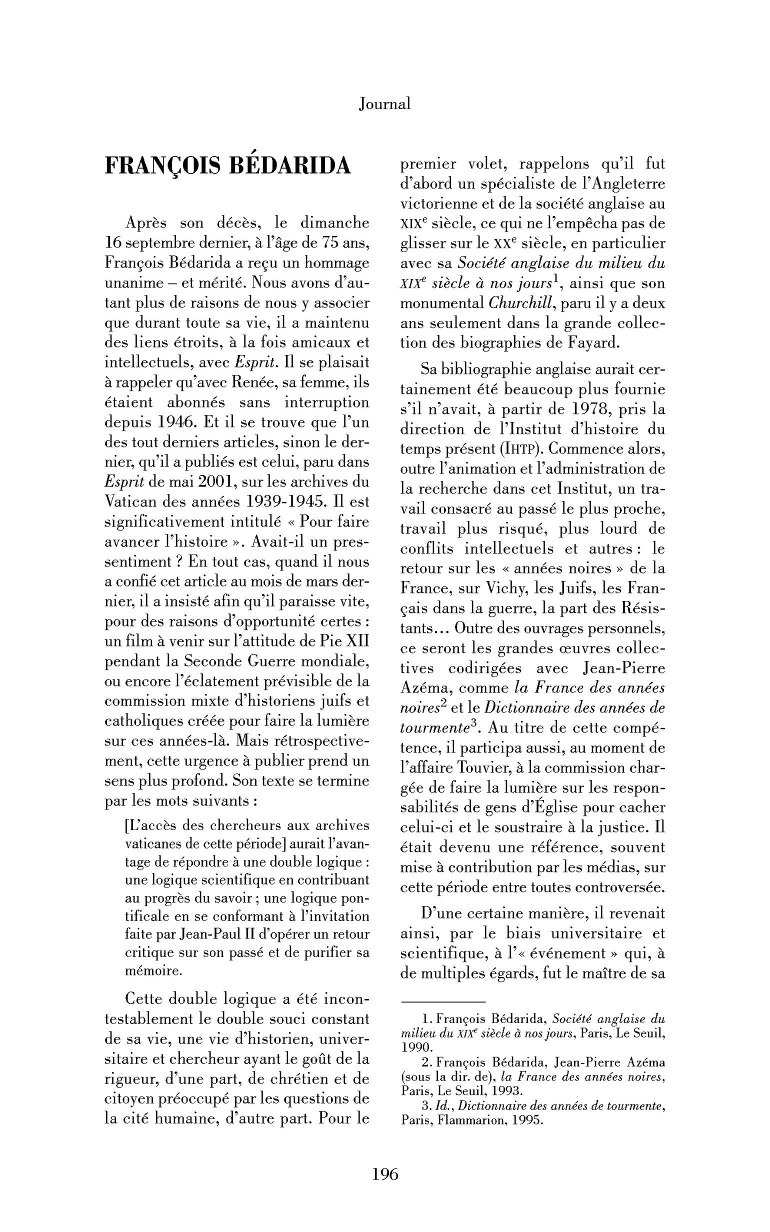 François Bédarida
