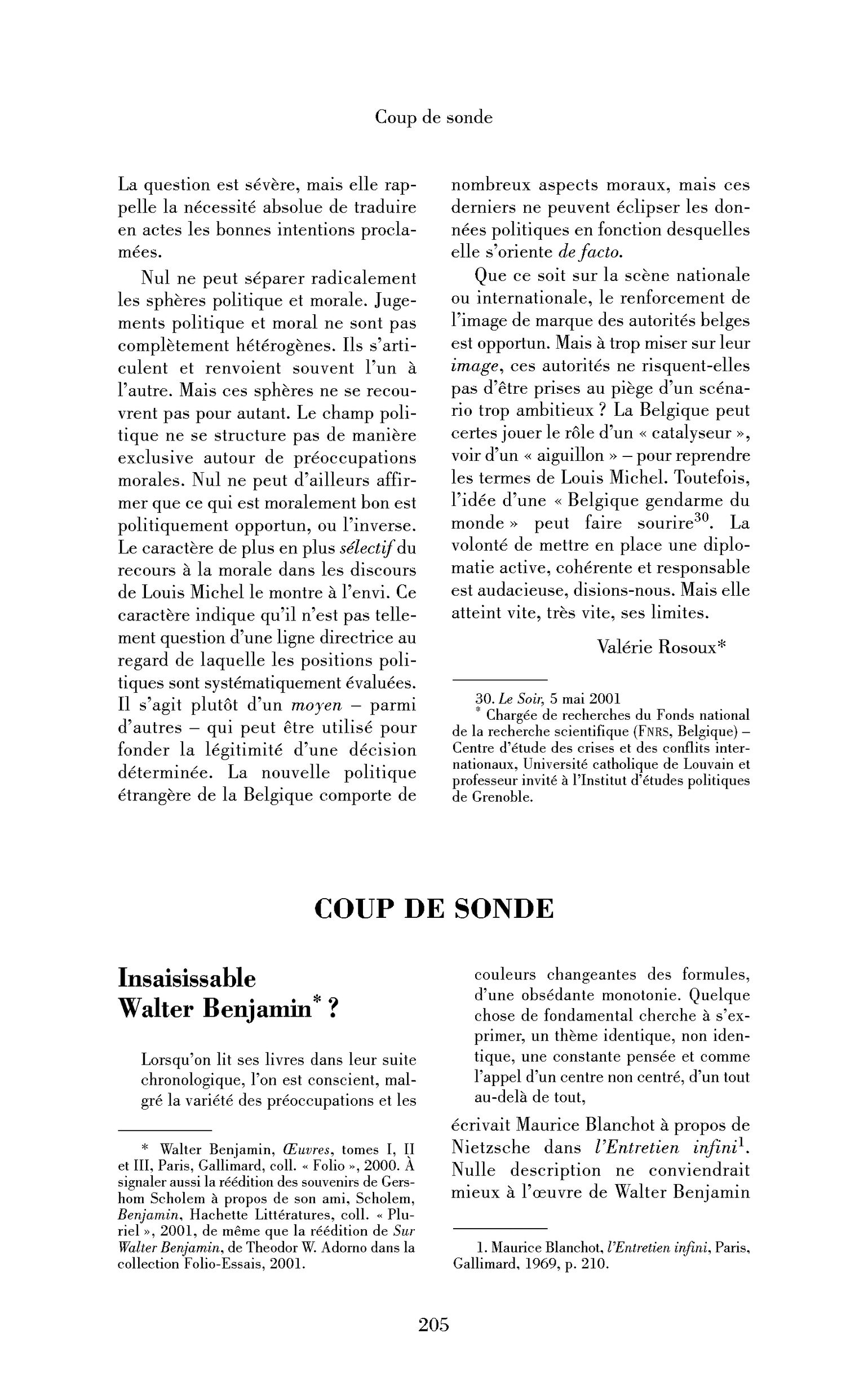 Insaisissable Walter Benjamin ?