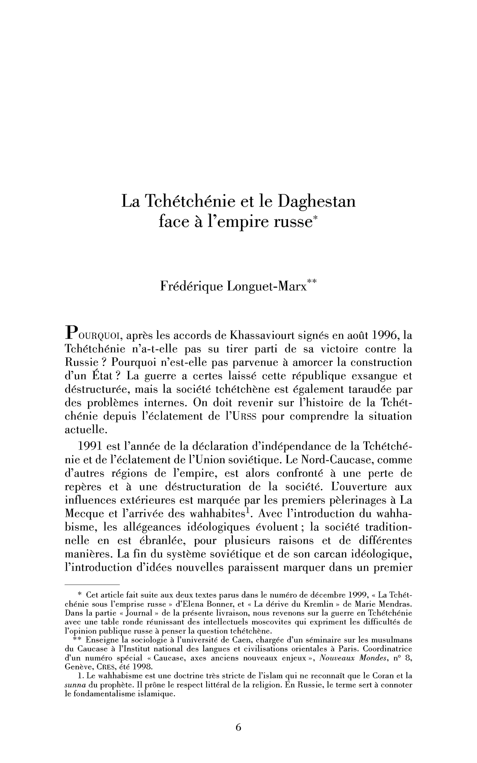 La Tchétchénie et le Daghestan face à l’empire russe