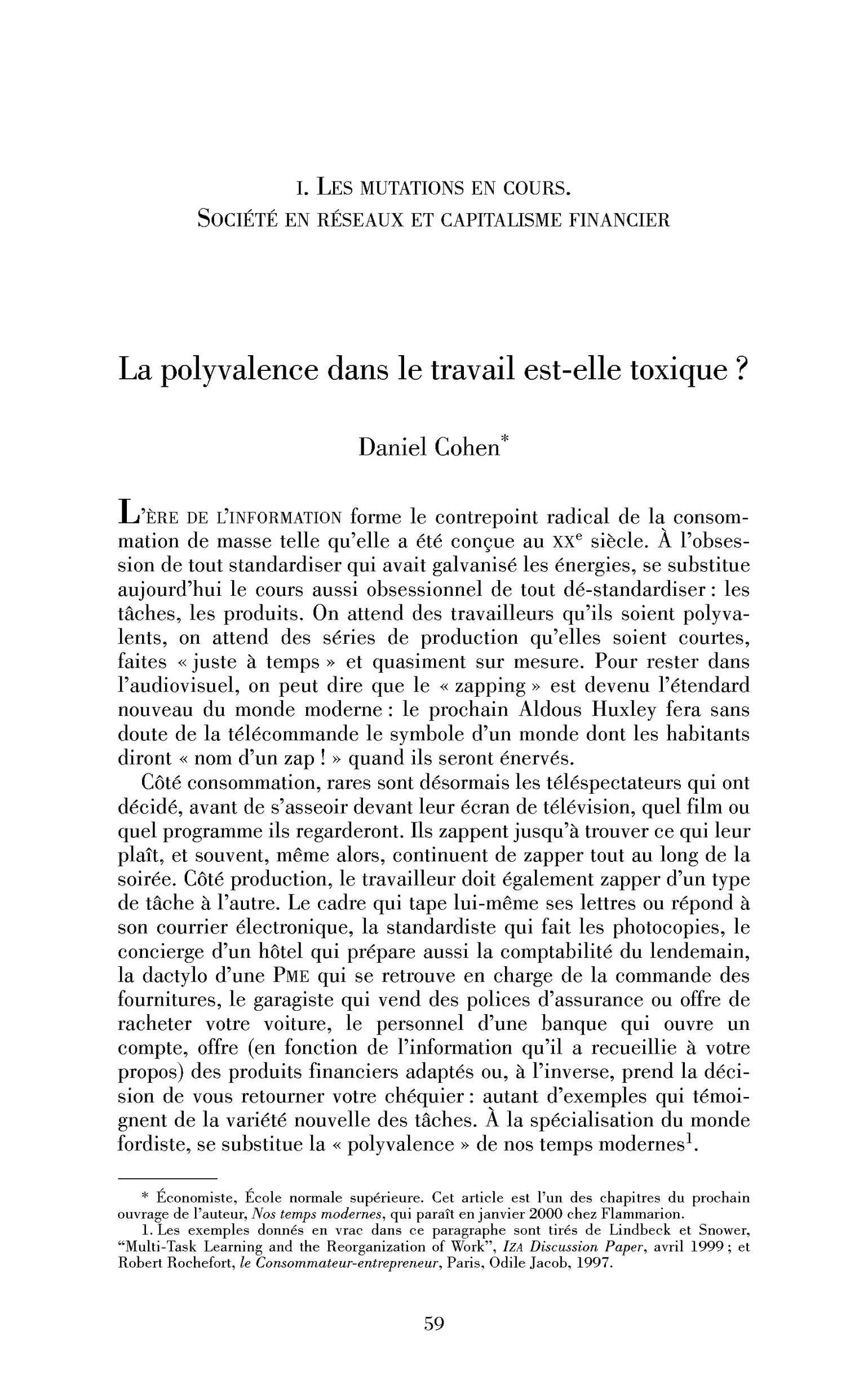 La polyvalence dans le travail est-elle toxique?