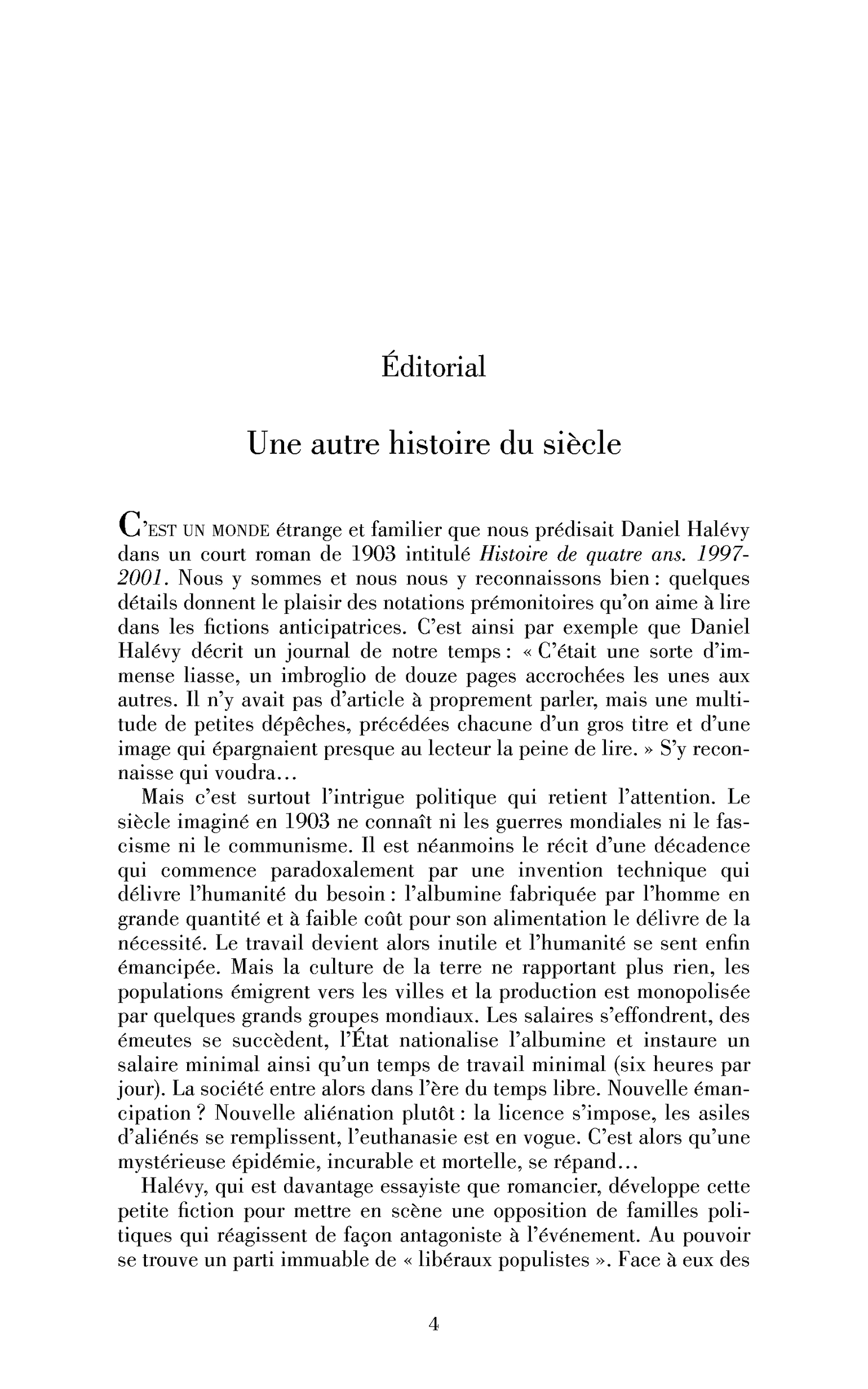 Une autre histoire du siècle