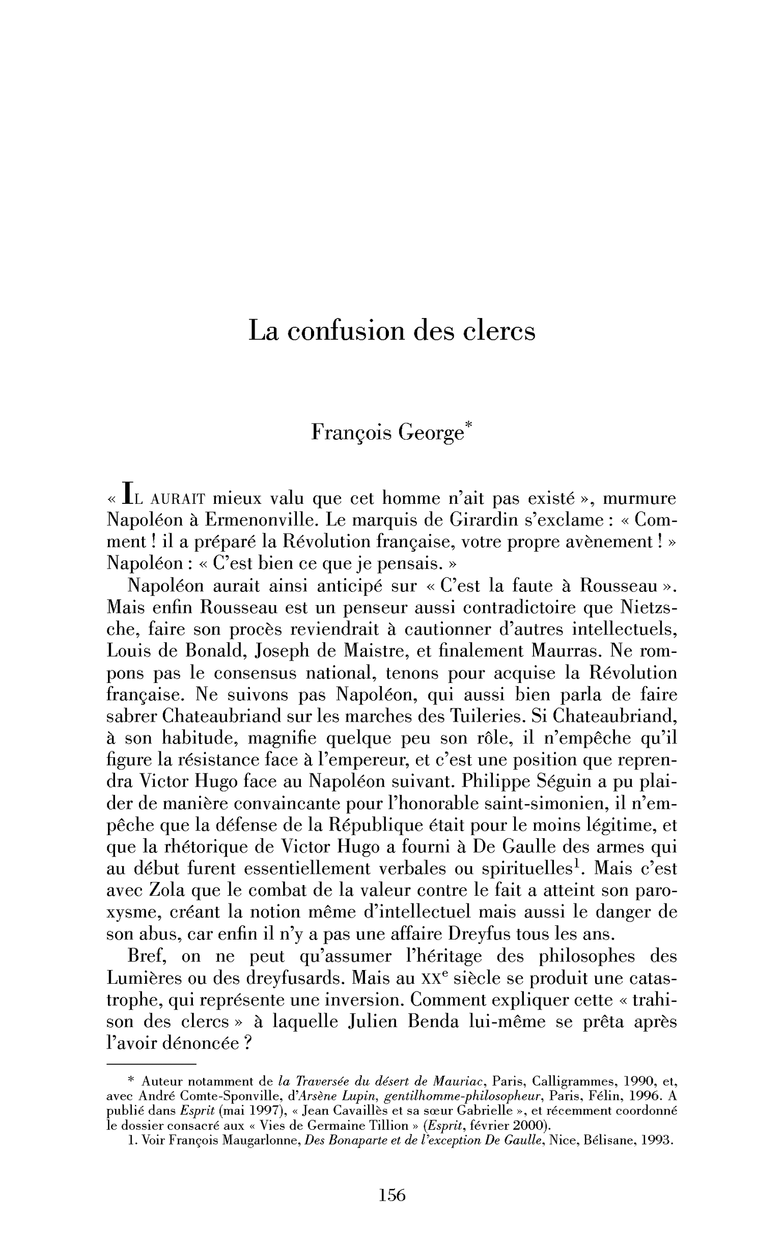 La confusion des clercs