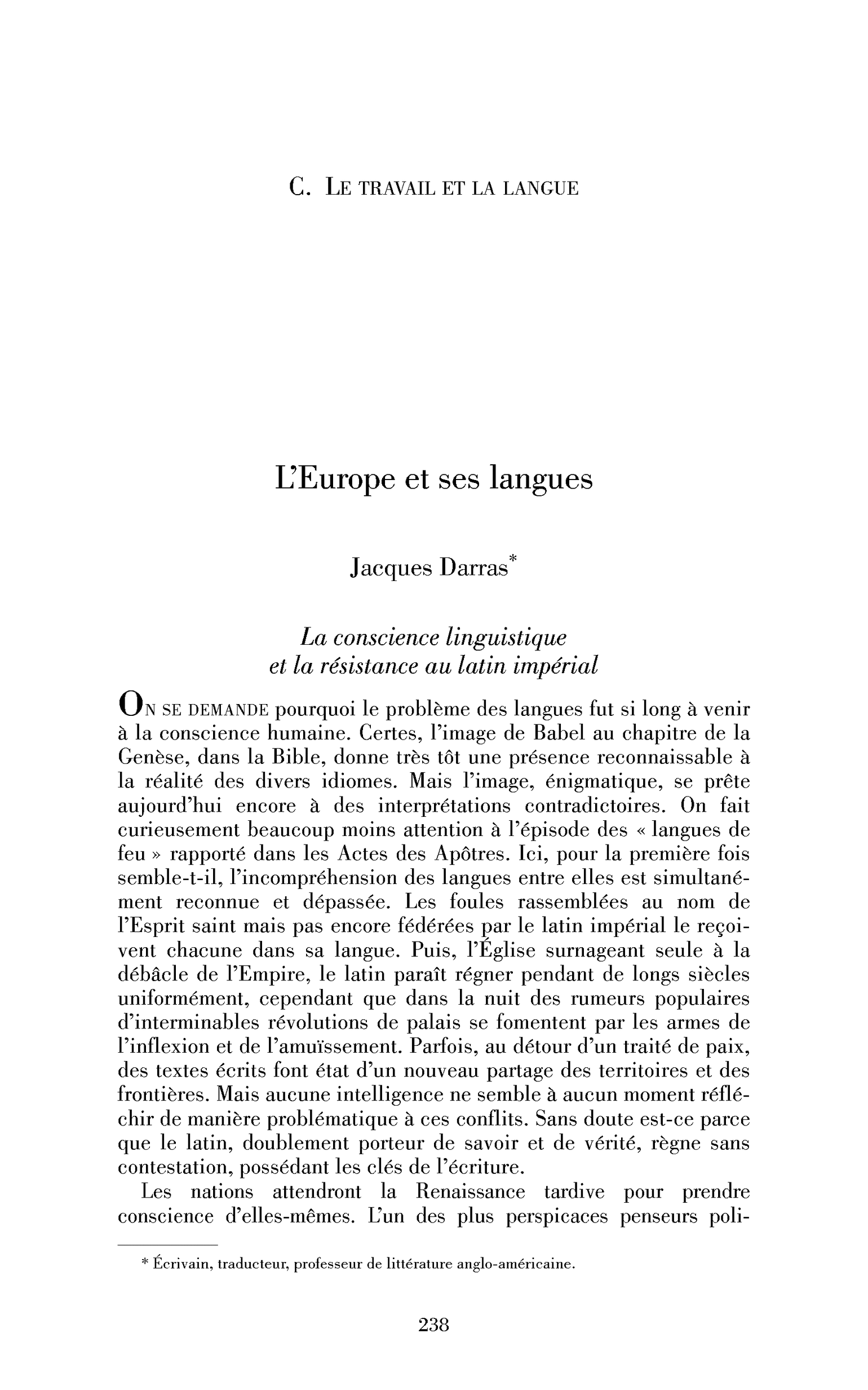 L’Europe et ses langues