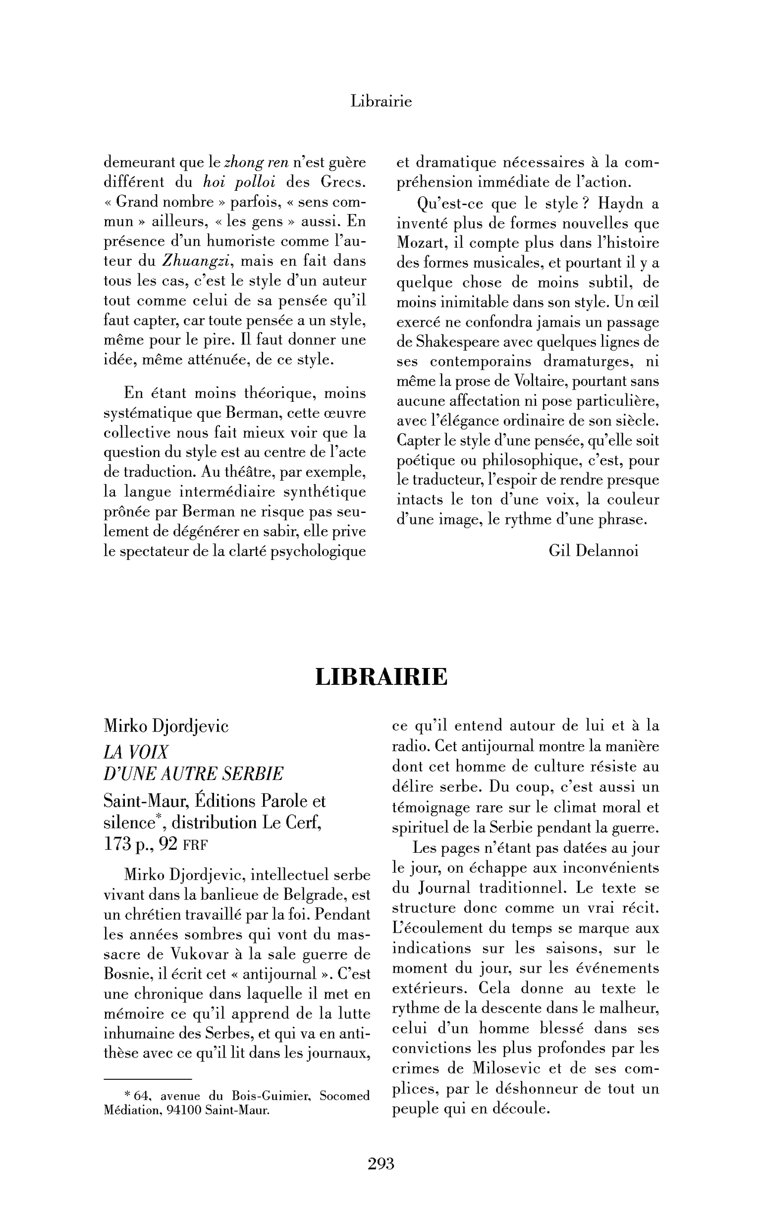 Mirko Djordjevic : la Voix d’une autre Serbie