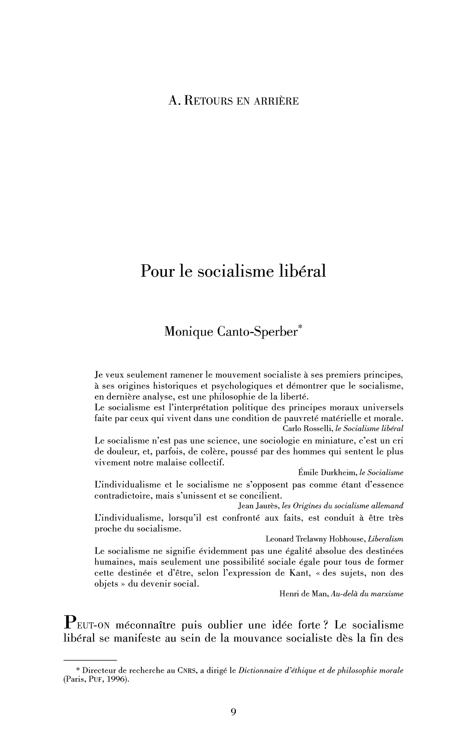 Pour le socialisme libéral