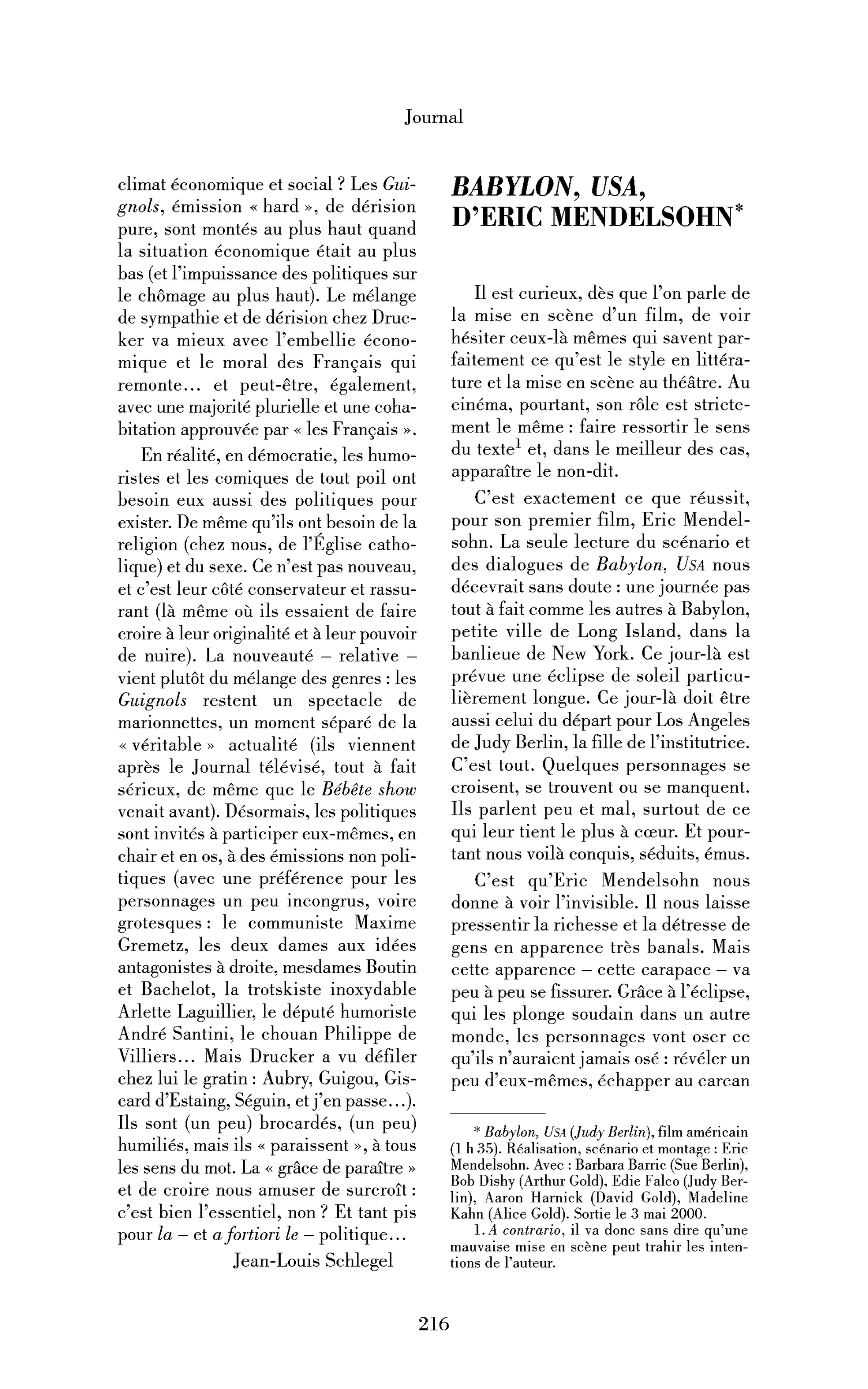 Babylon, USA, d’Eric Mendelsohn