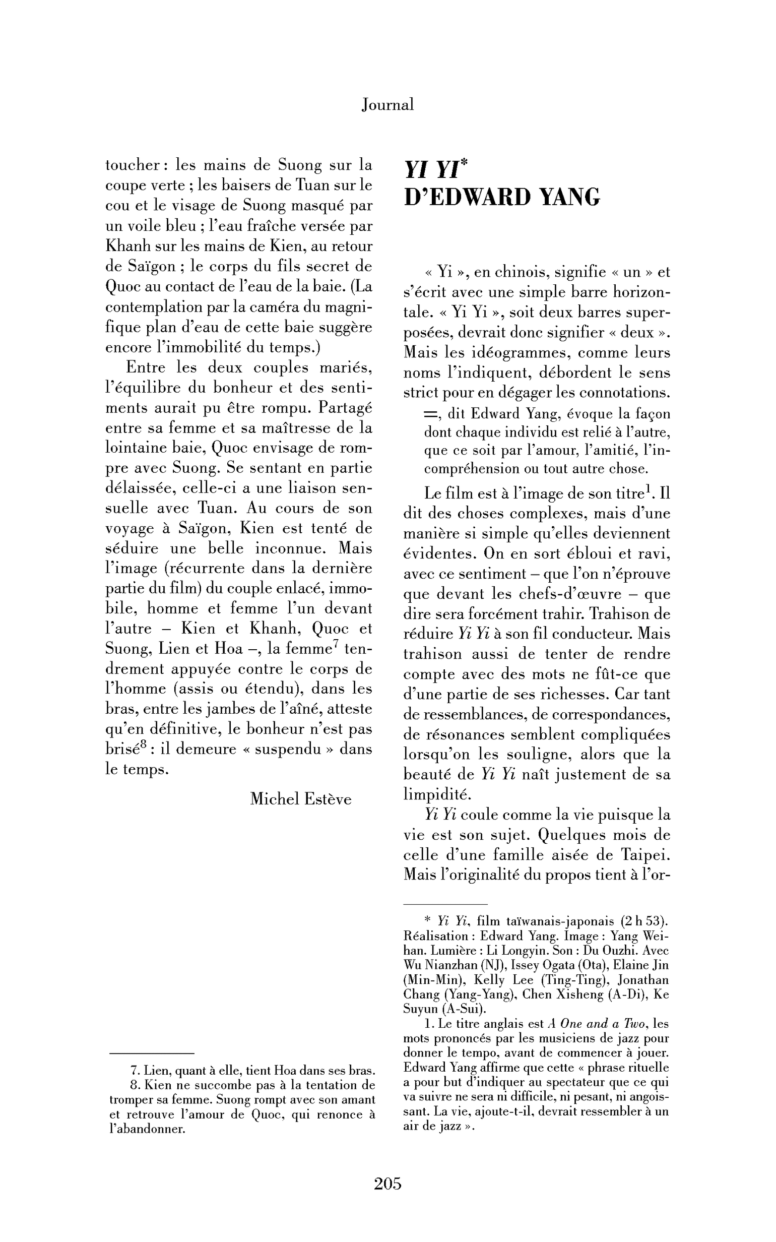 Yi Yi, d’Edward Yang