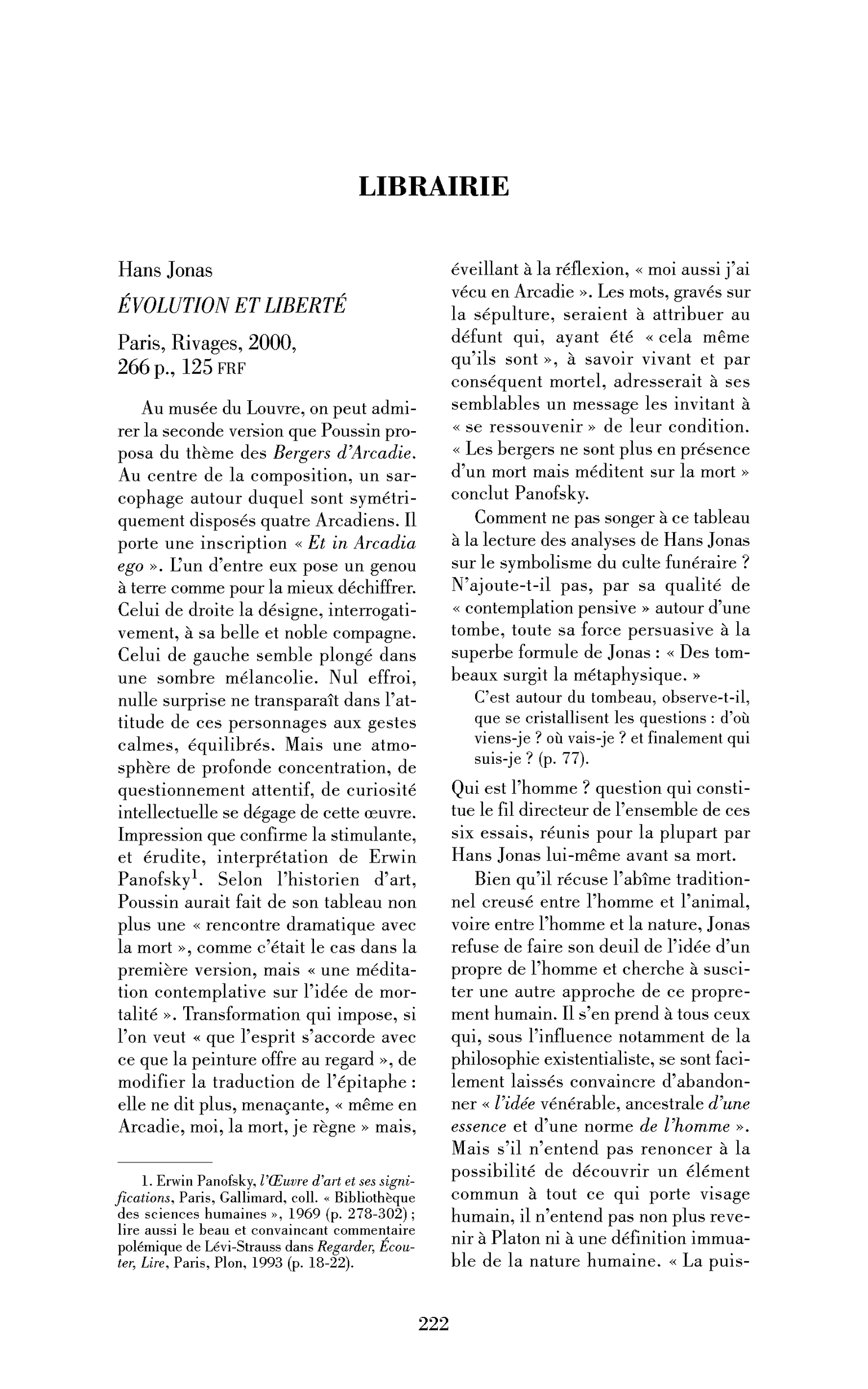 Hans Jonas : Évolution et liberté