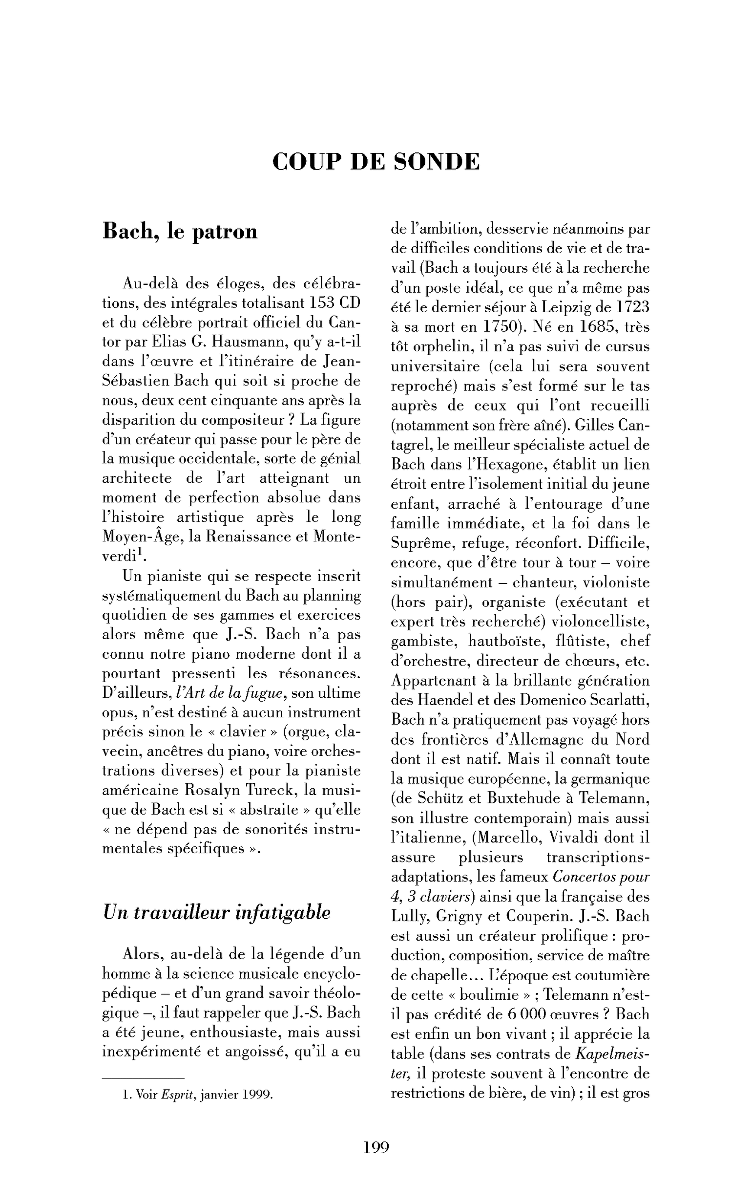 Bach, le patron