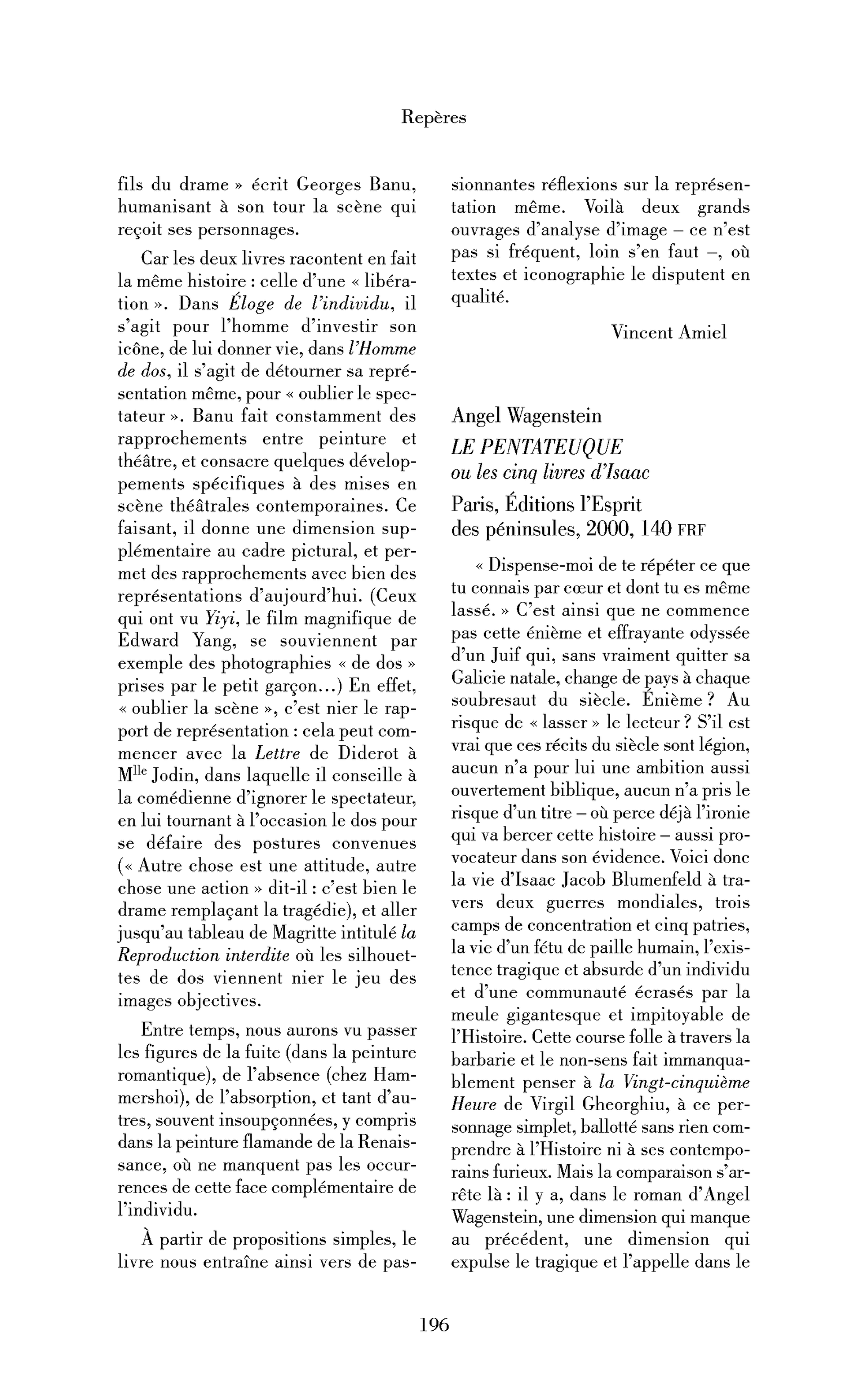 Angel Wagenstein : Le Pentateuque ou les cinq livres d’Isaac