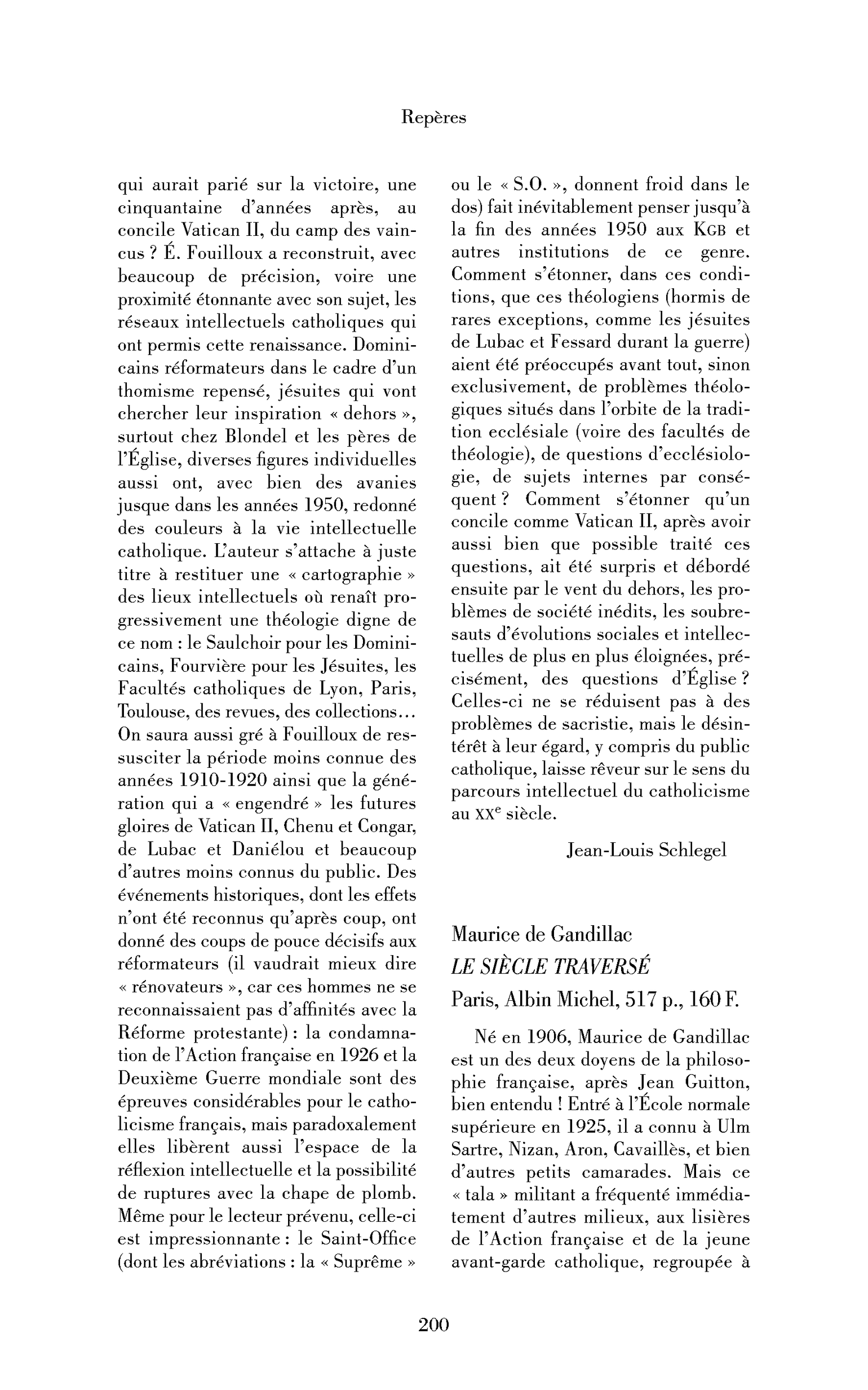 Maurice de Gandillac : le Siècle traversé