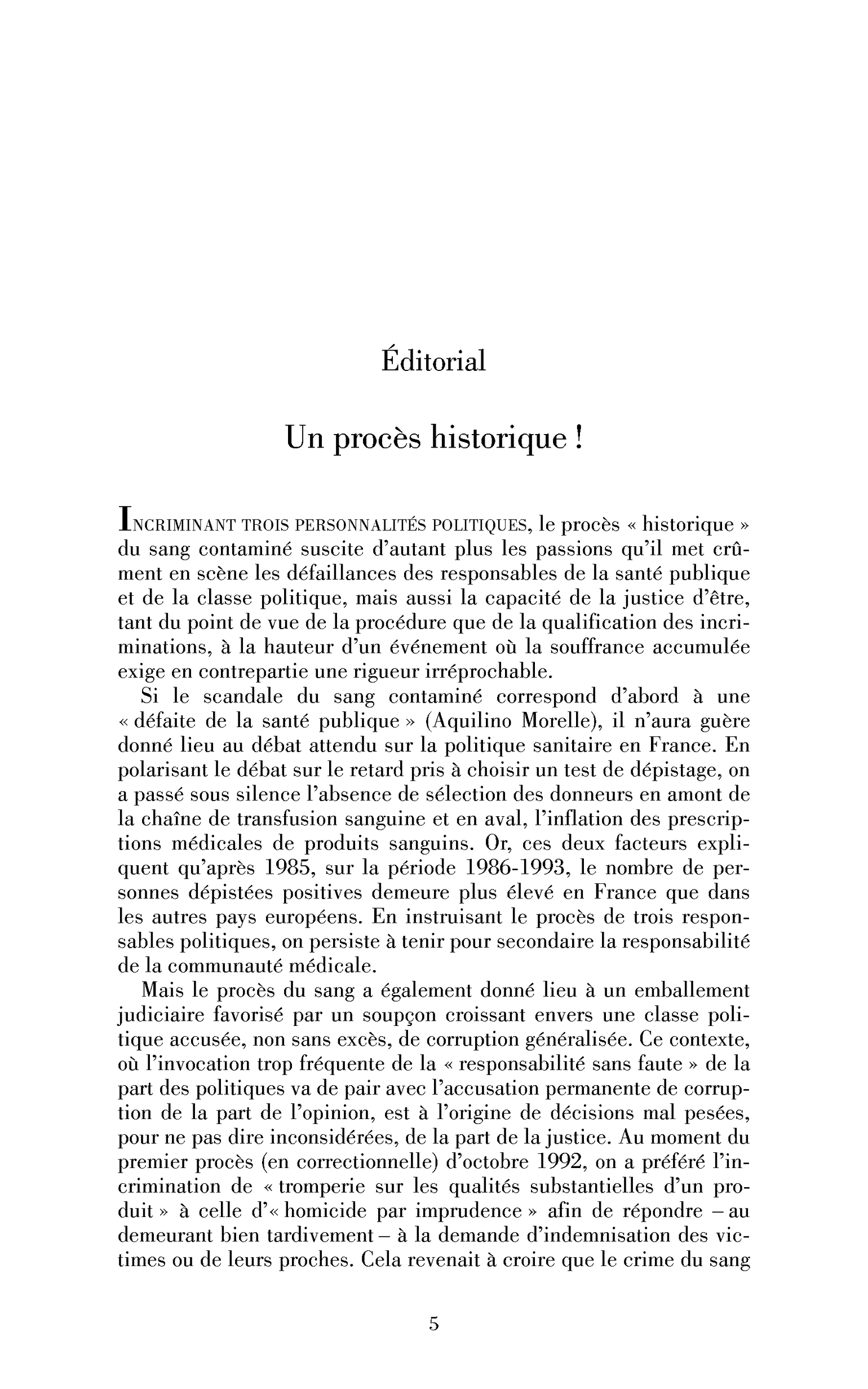 Un procès historique!