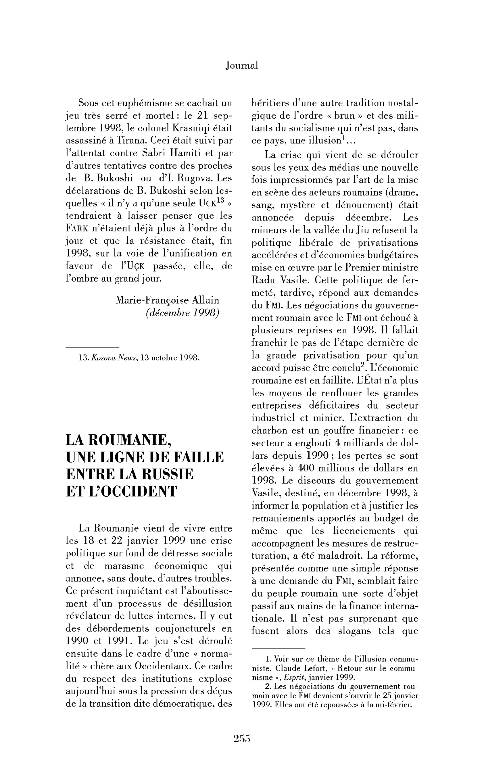 La Roumanie, une ligne de faille entre la Russie et l’Occident
