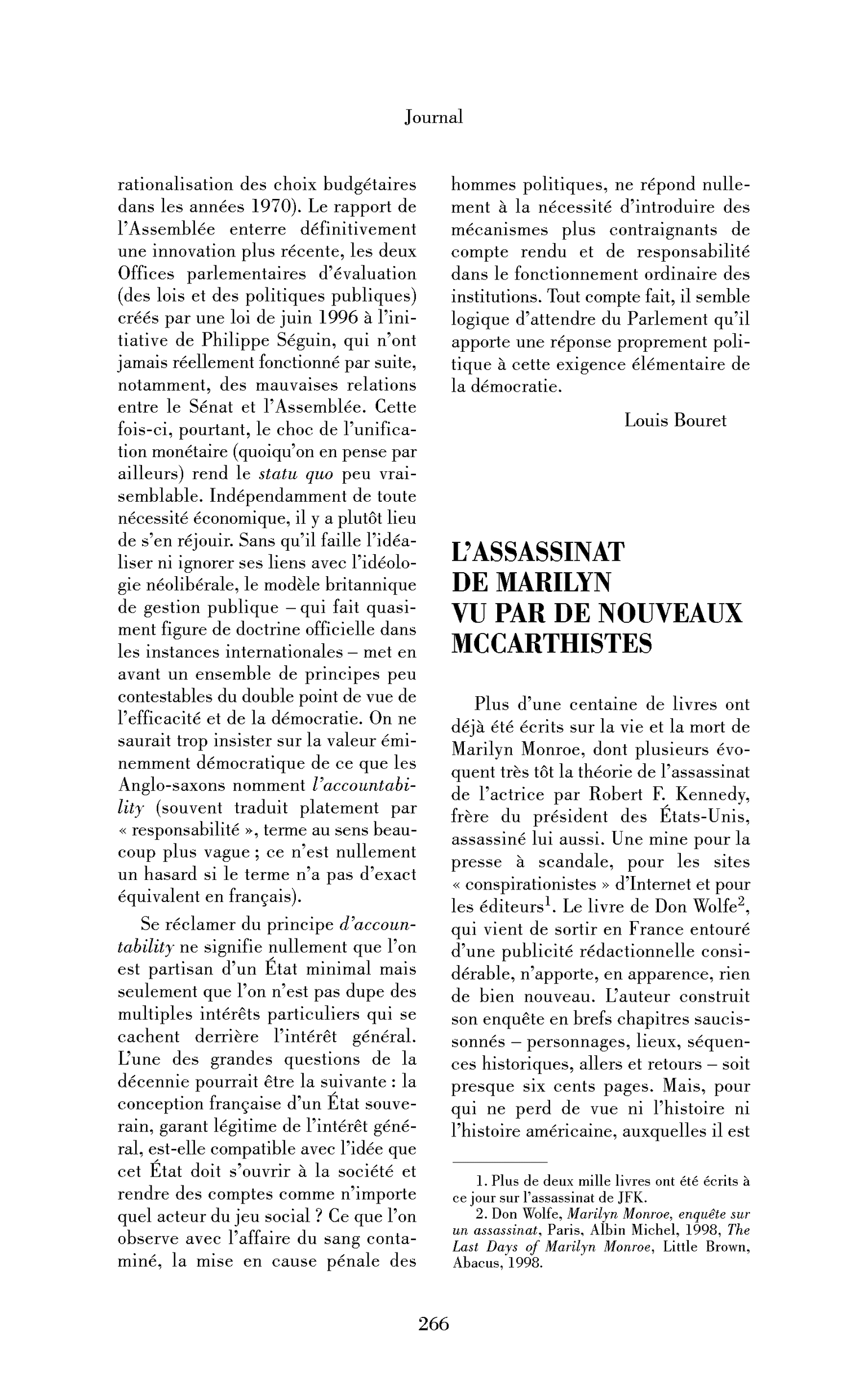 L’assassinat de Marilyn vu par de nouveaux McCarthistes