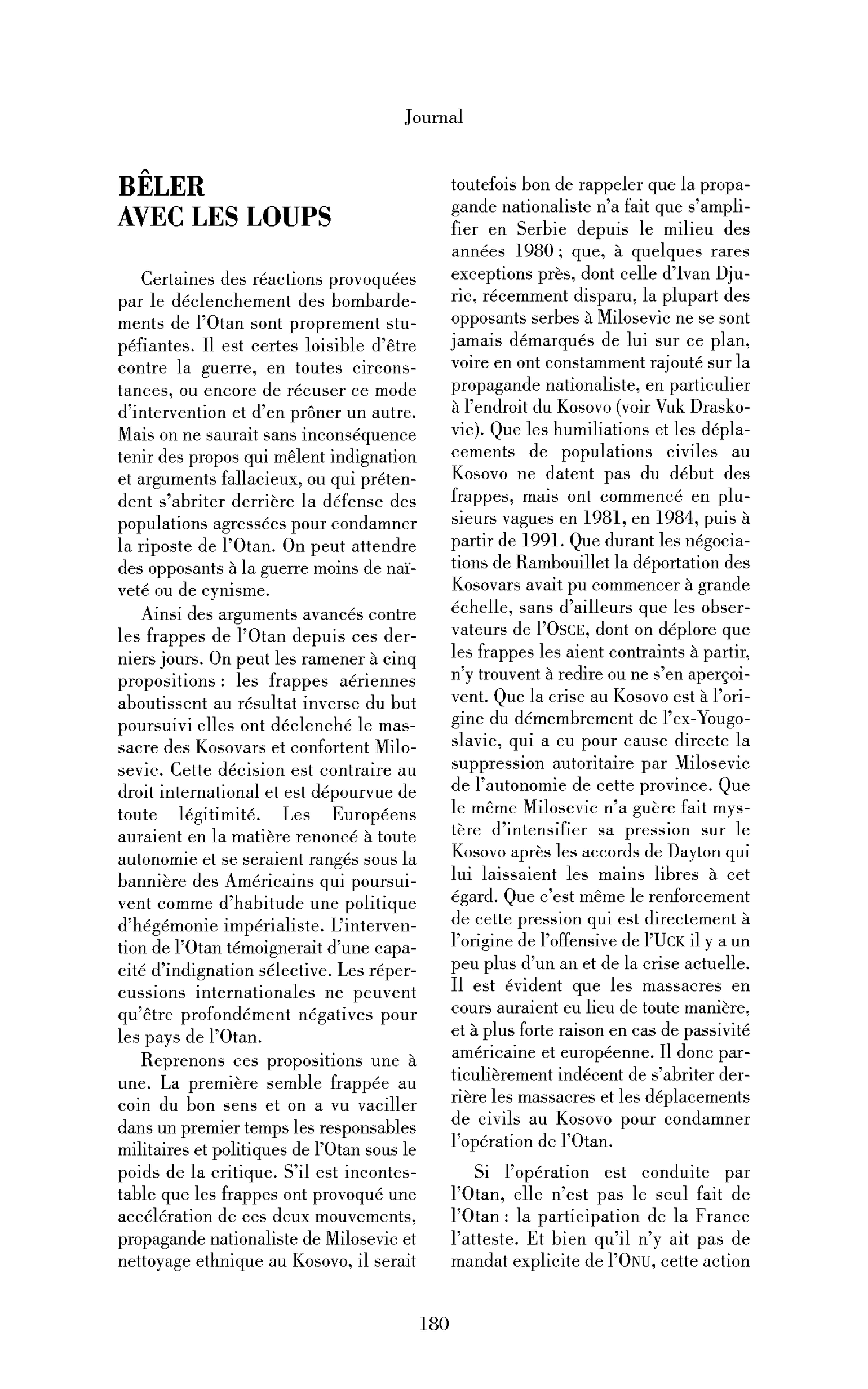 Bêler avec les loups