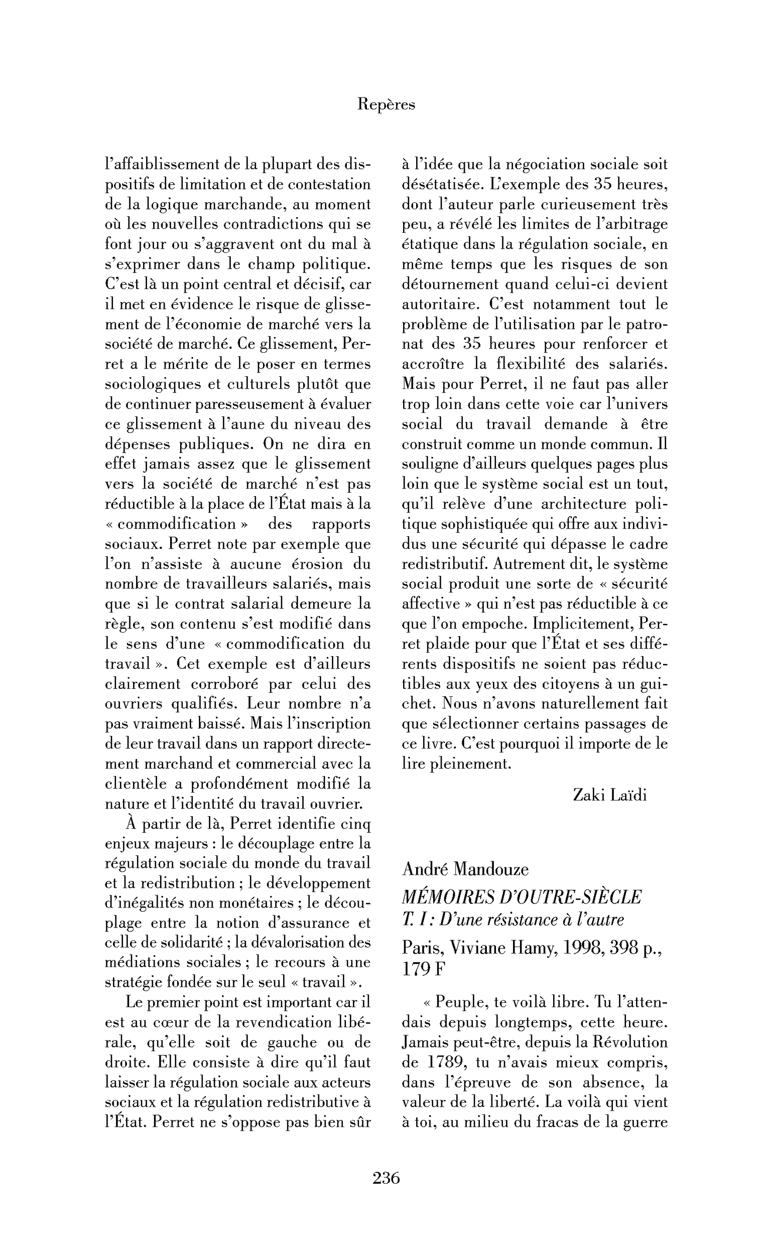André Mandouze : Mémoire d’outre-siècle. T. I : D’une résistance à l’autre