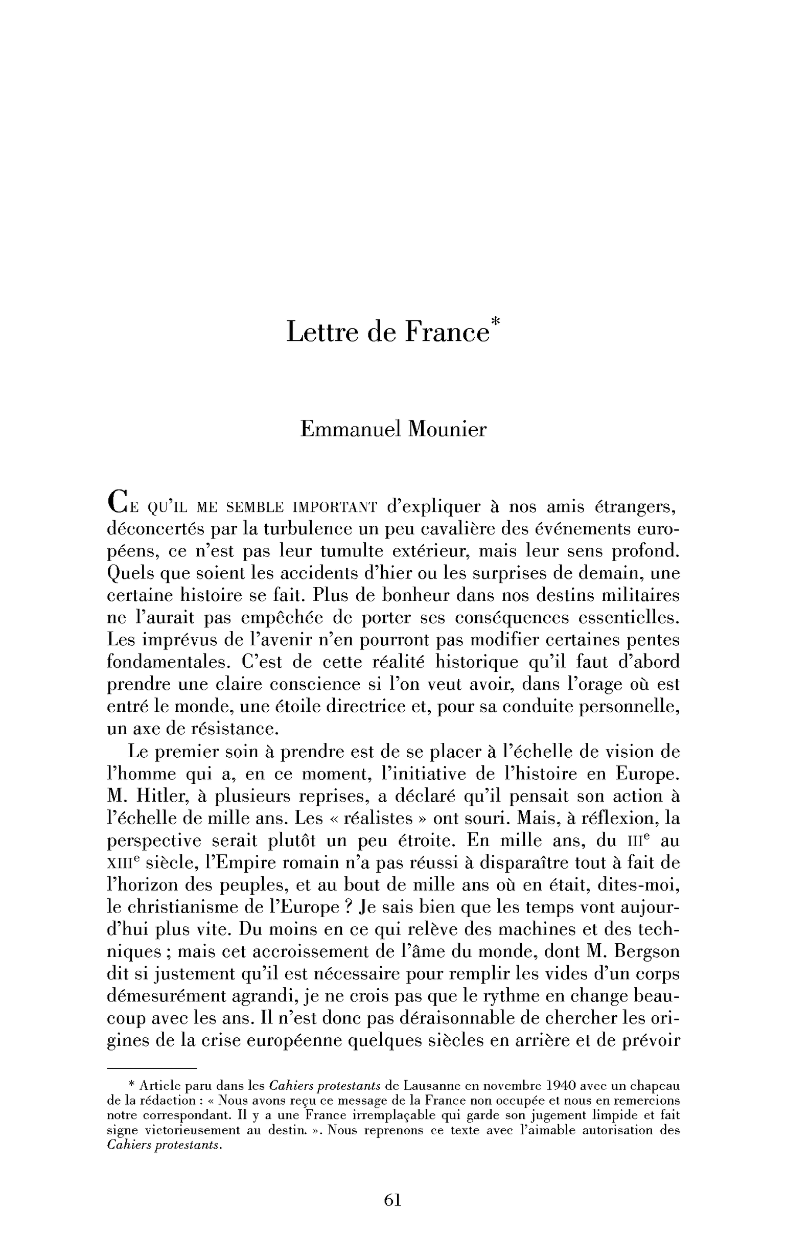 Lettre de France