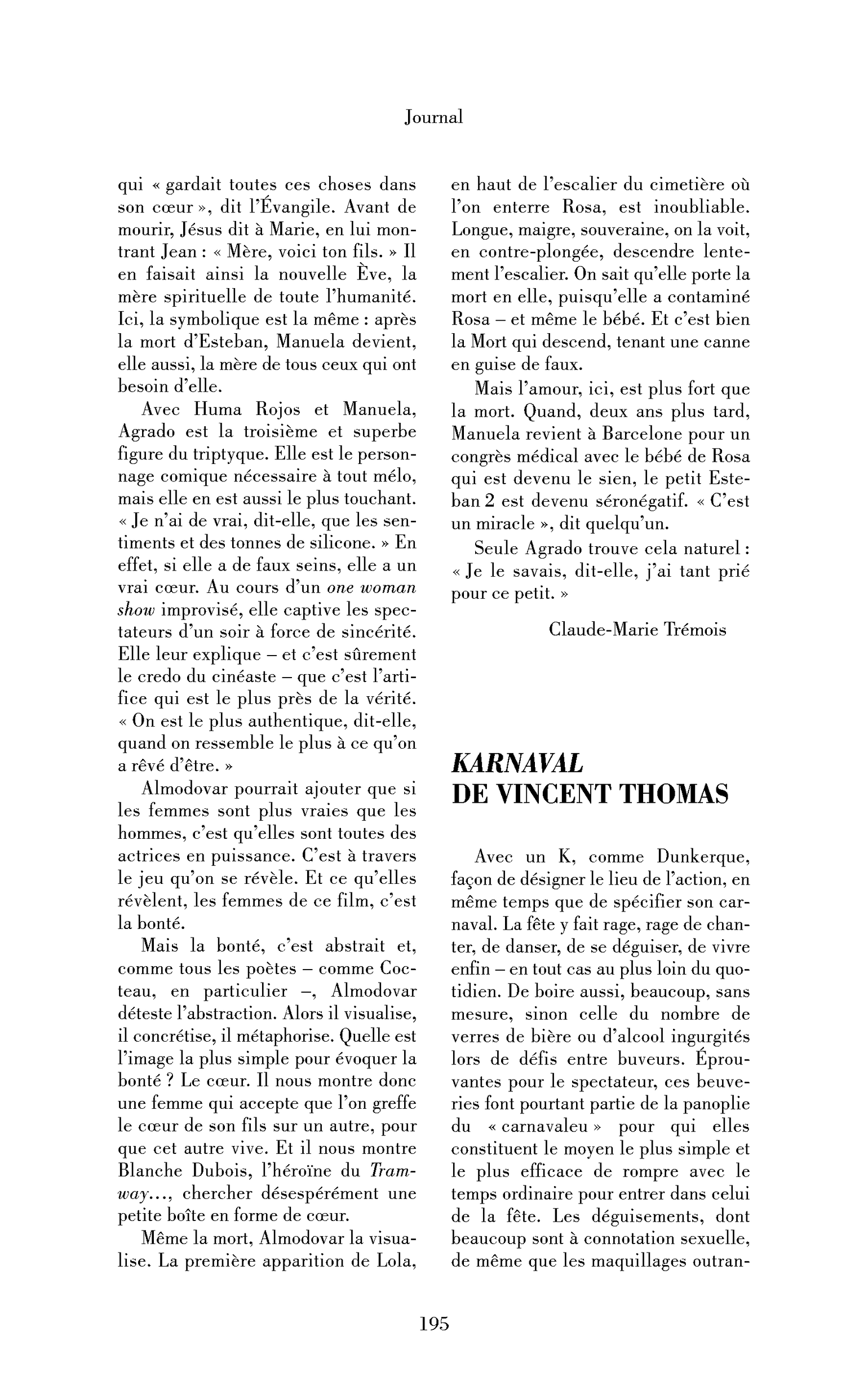 Karnaval de Vincent Thomas