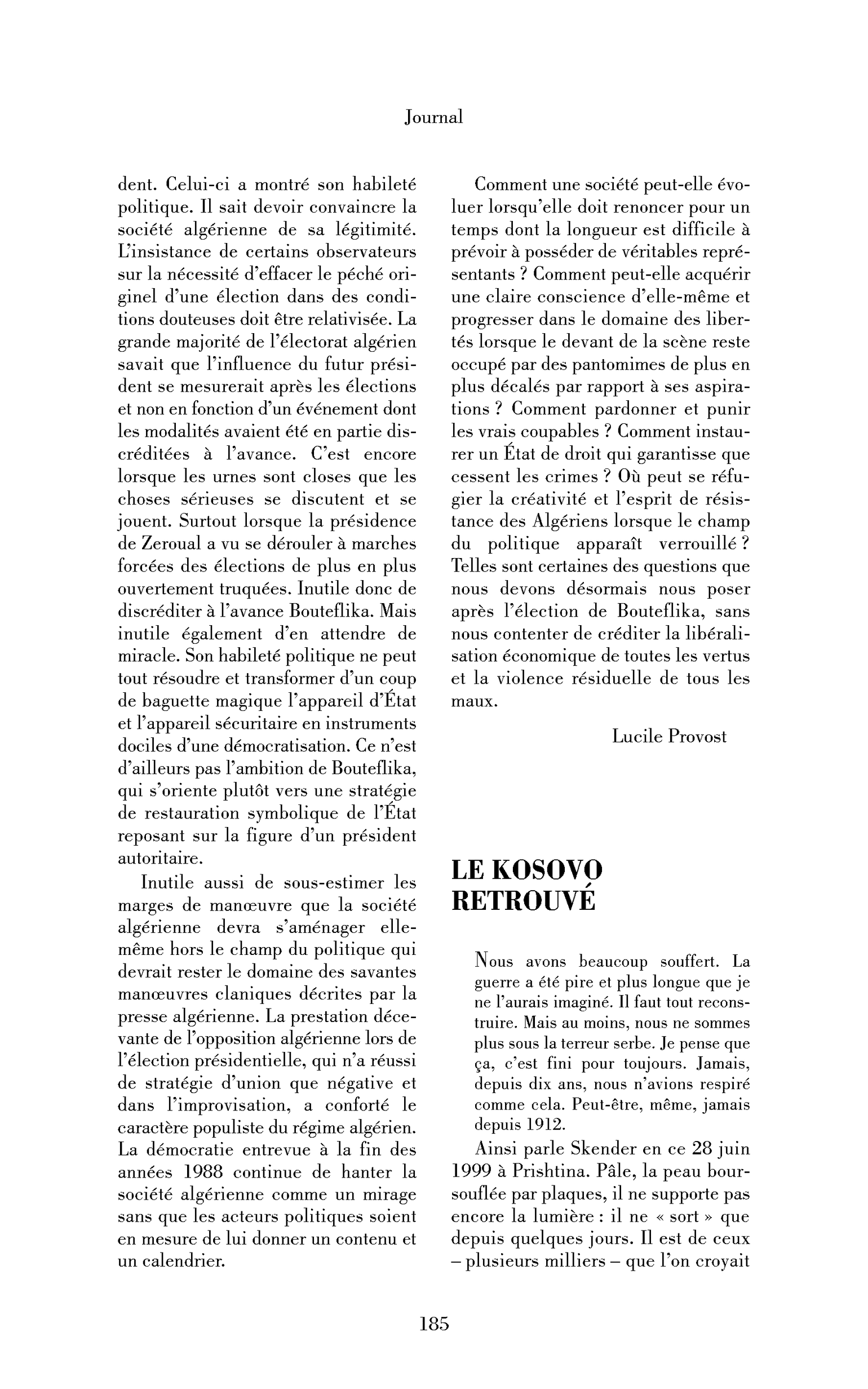Le Kosovo retrouvé