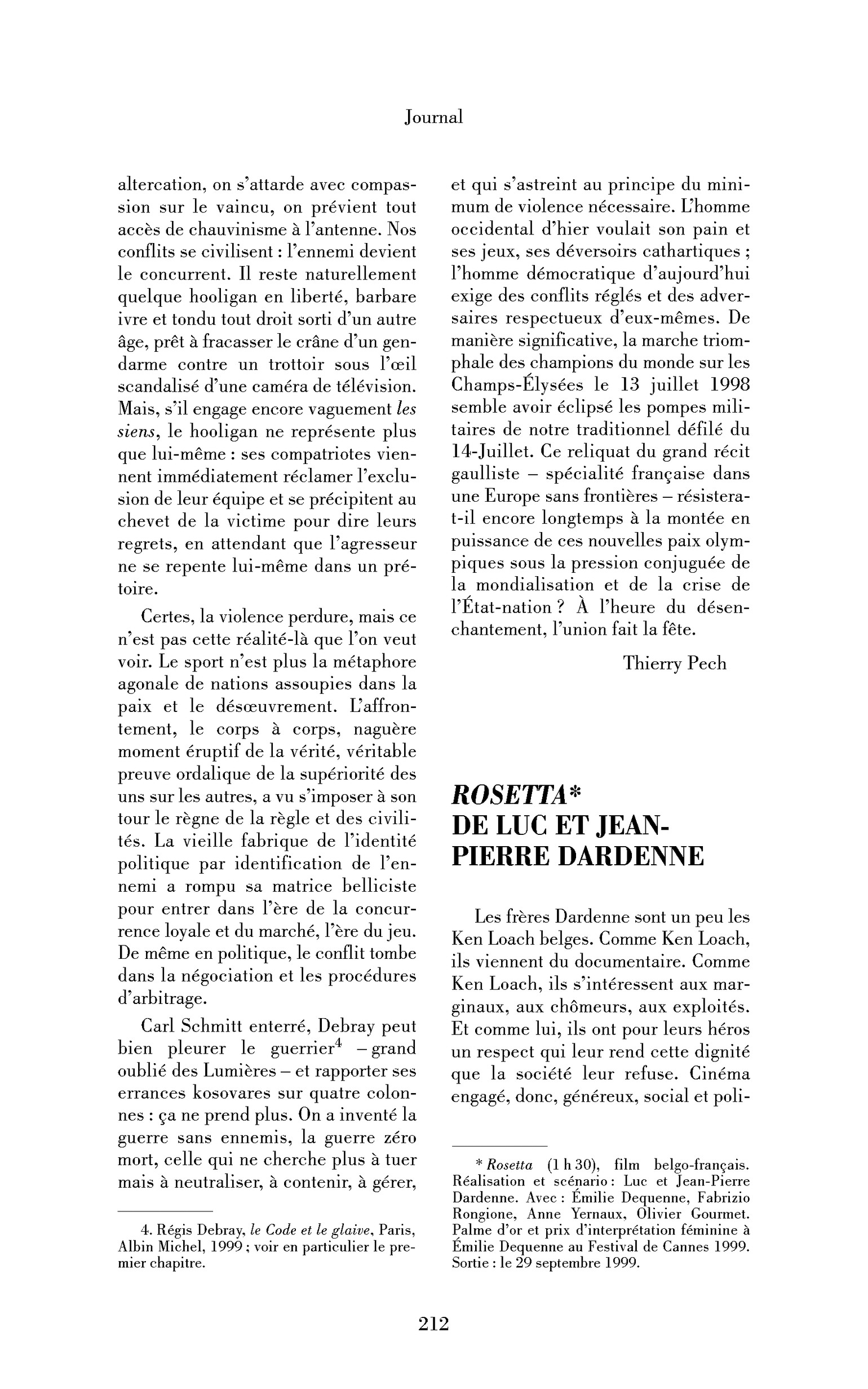 Rosetta, des frères Dardenne