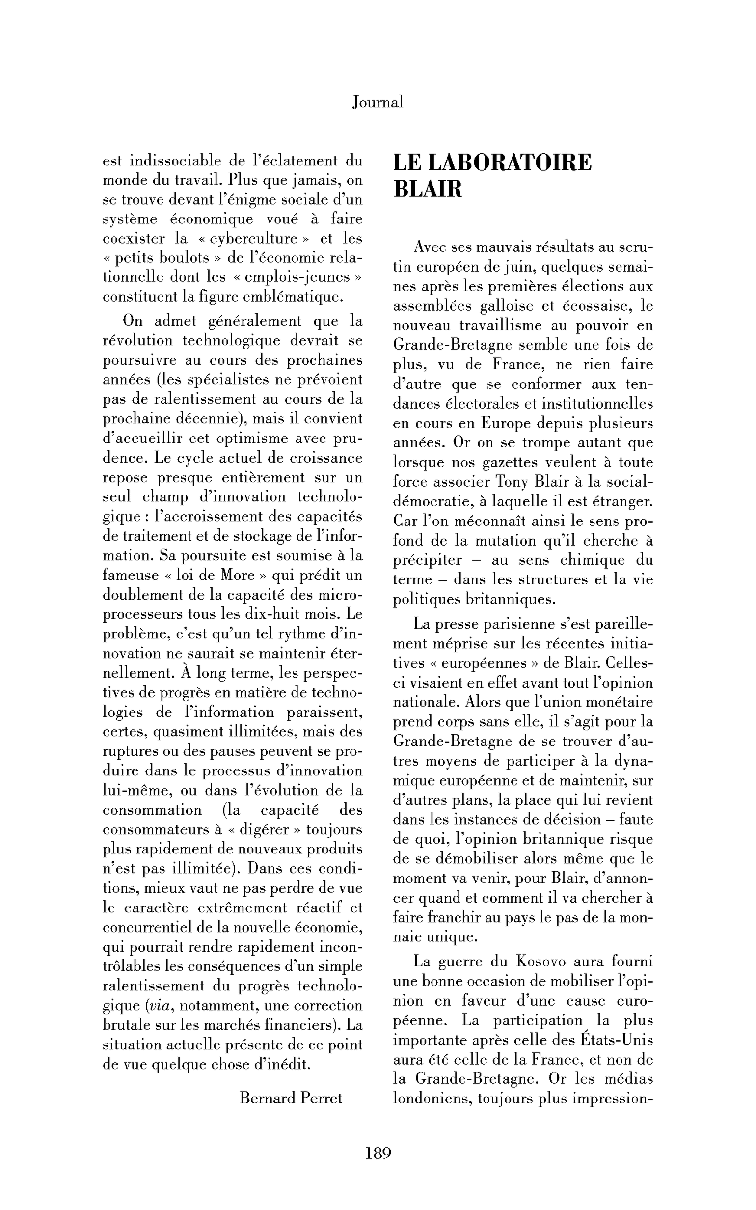 Le laboratoire Blair