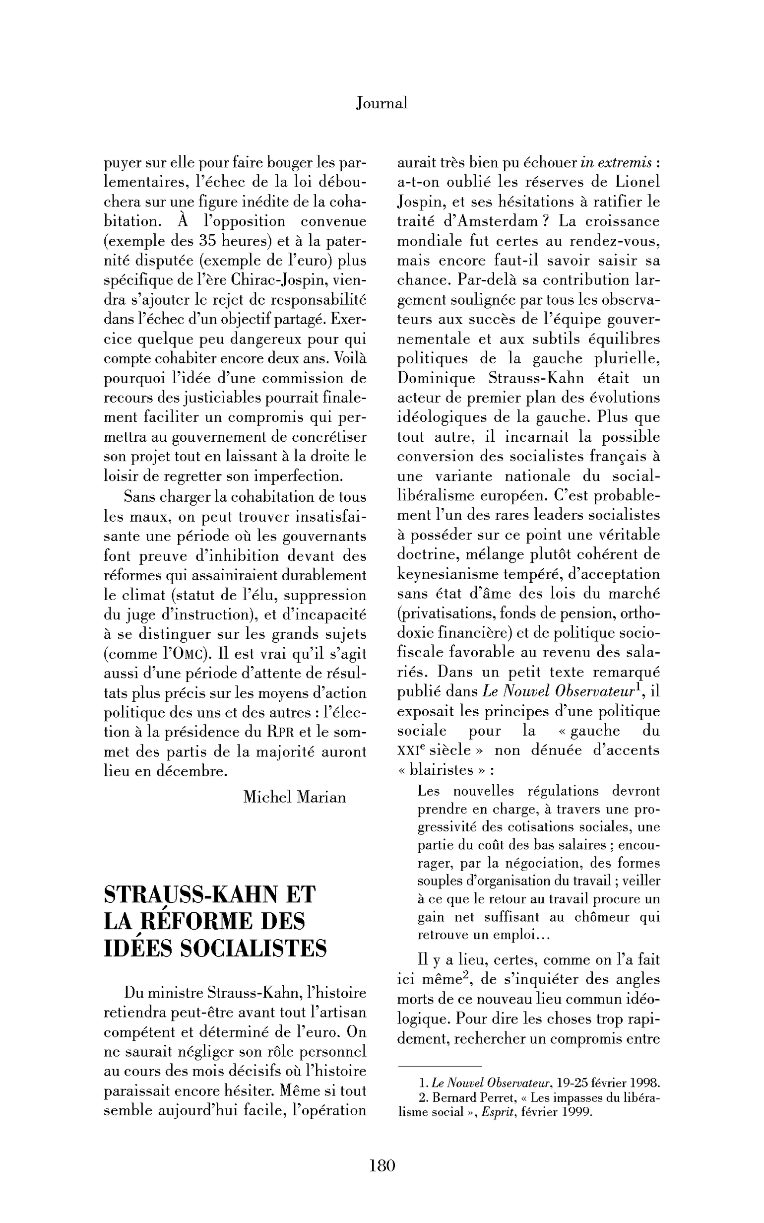 Strauss-Kahn et la réforme des idées socialistes