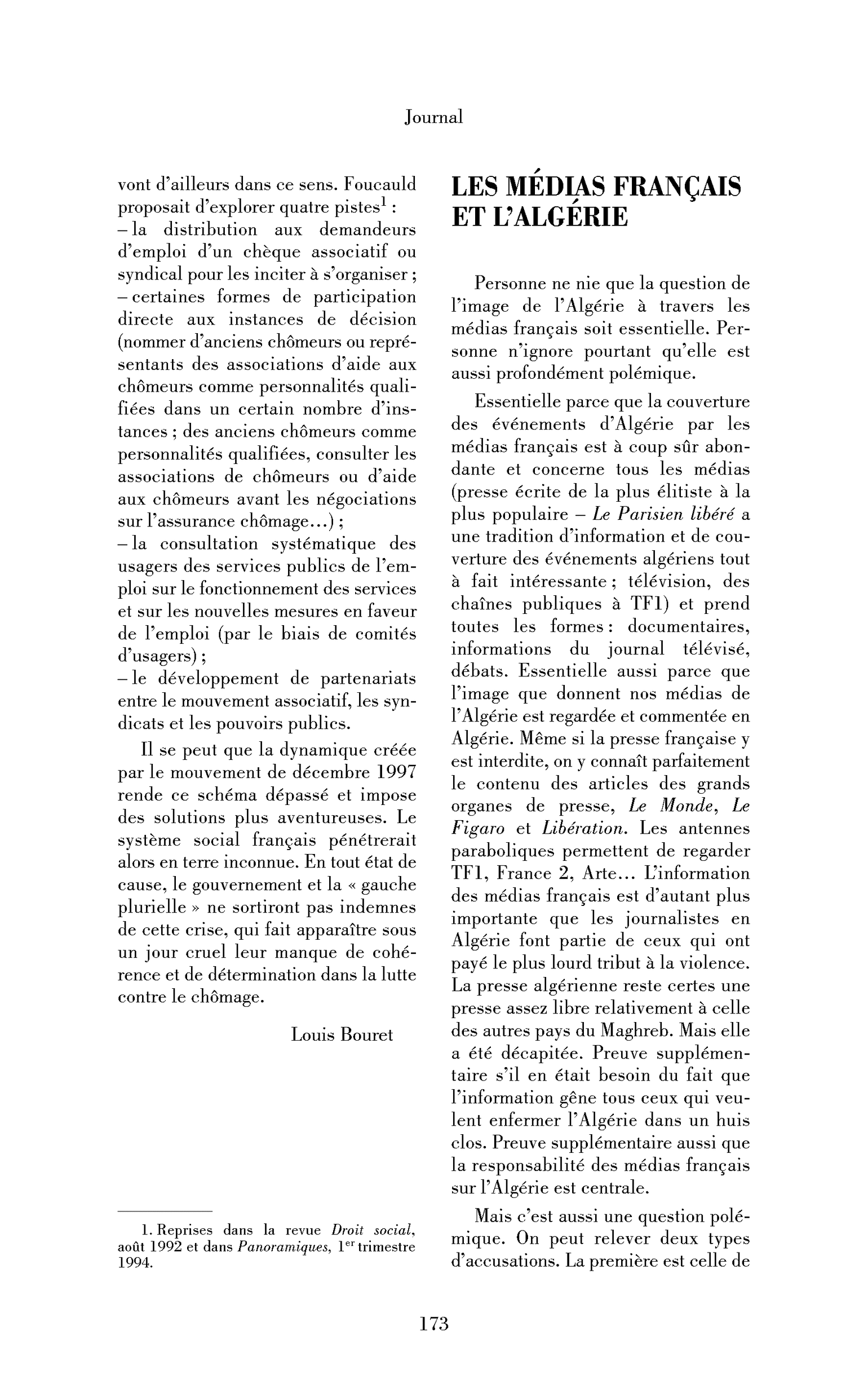 Les médias français et l’Algérie
