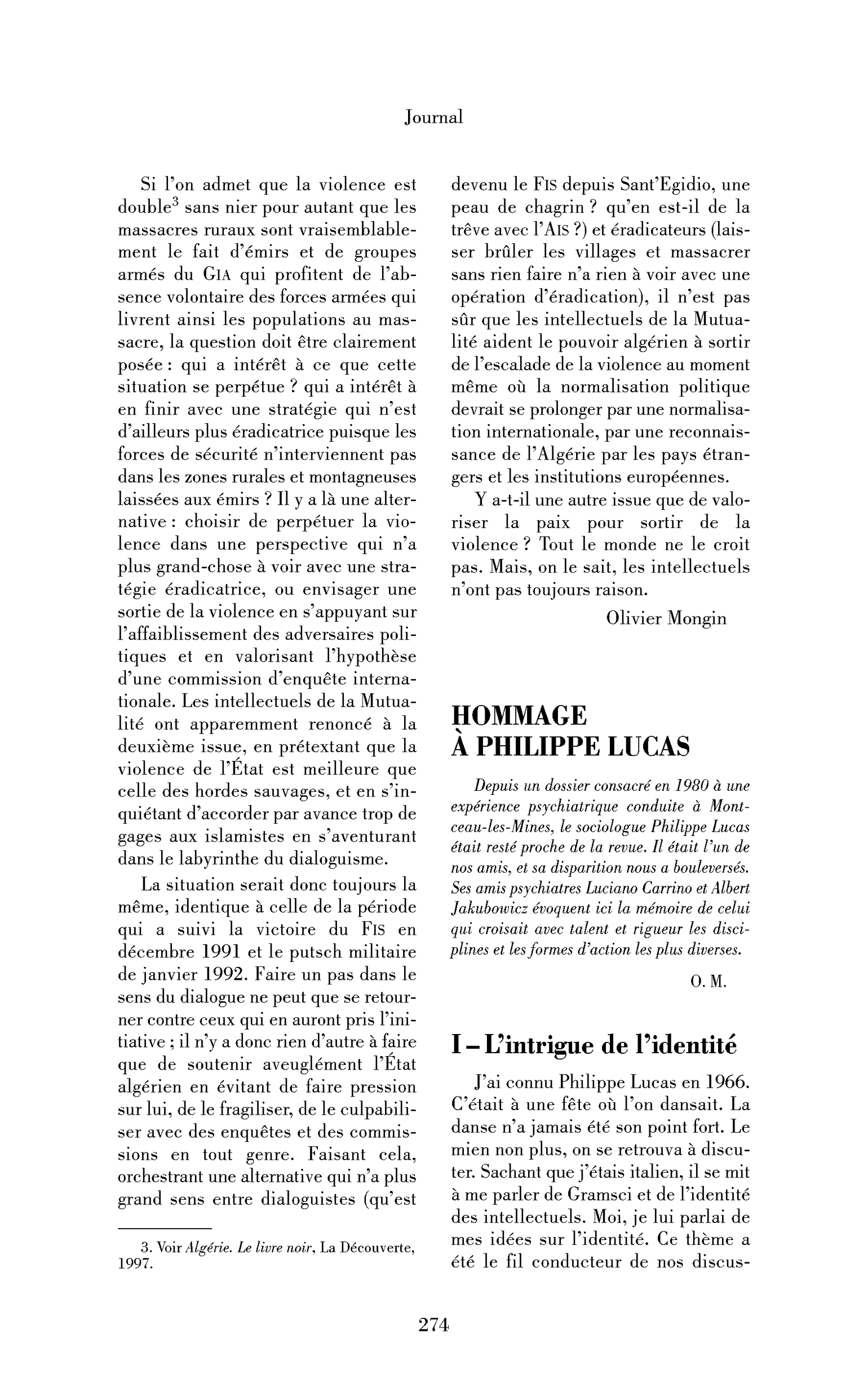 Hommage à Philippe Lucas