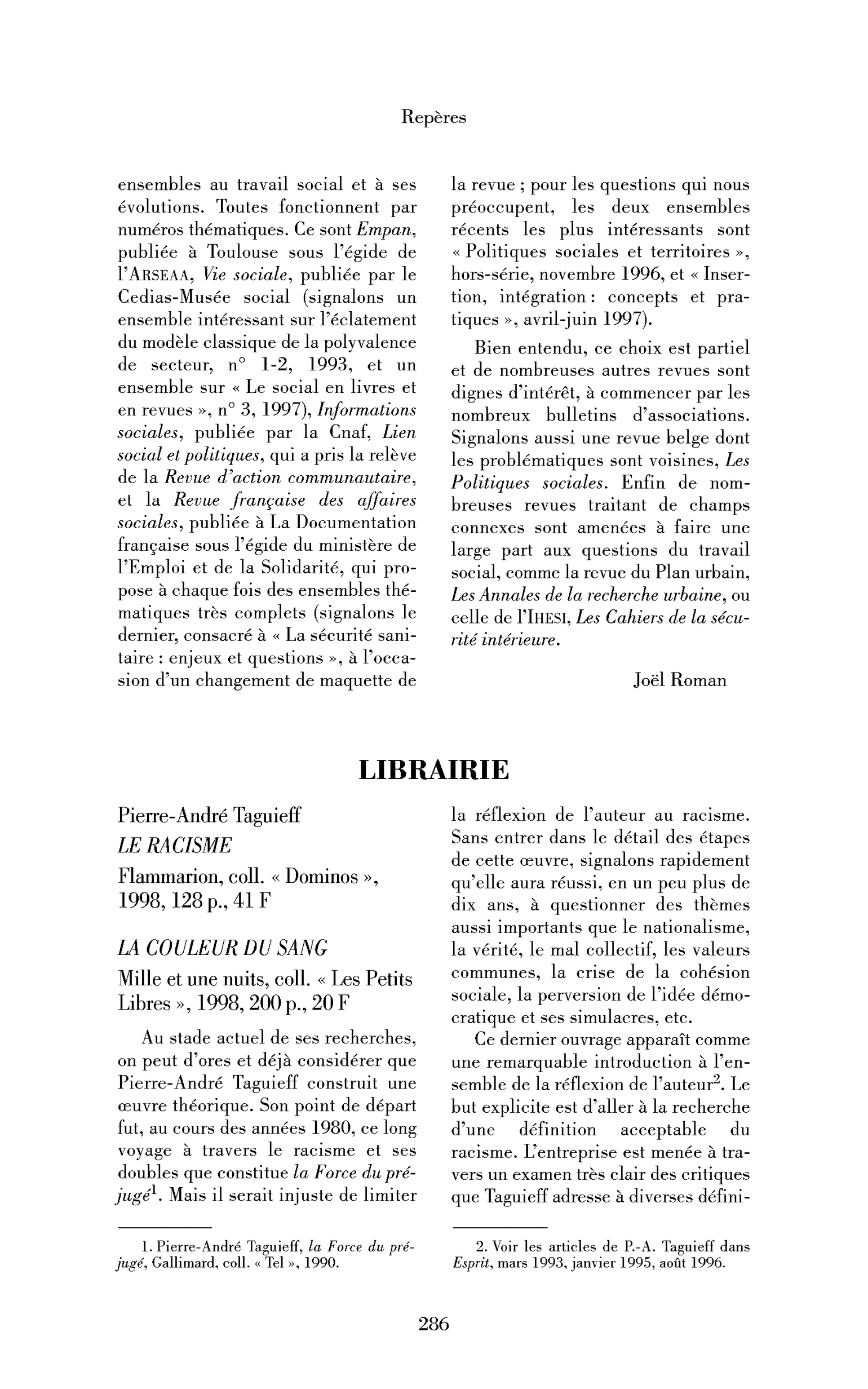 Pierre-André Taguieff : le Racisme et la Couleur du sang
