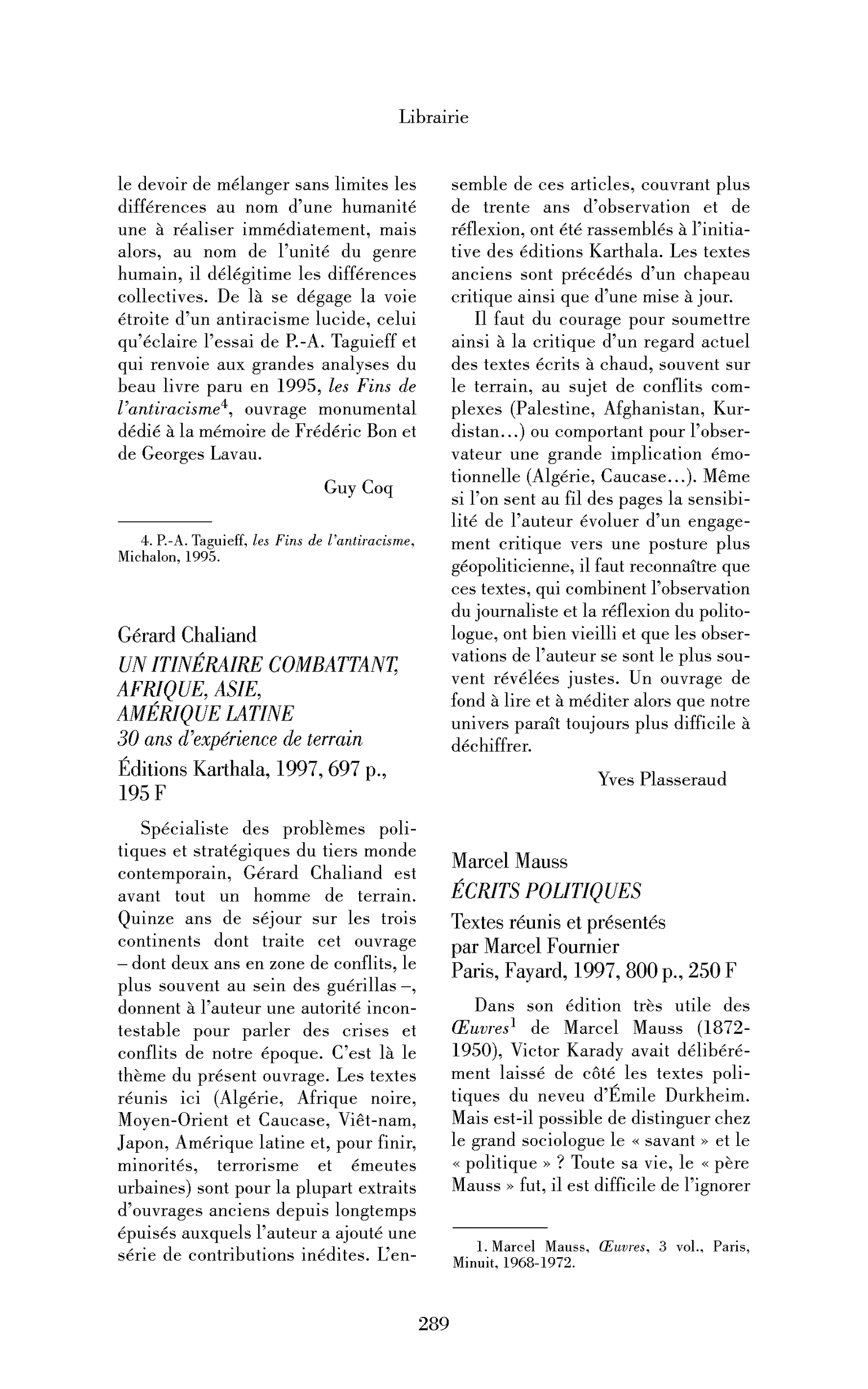 Marcel Mauss : Écrits politiques