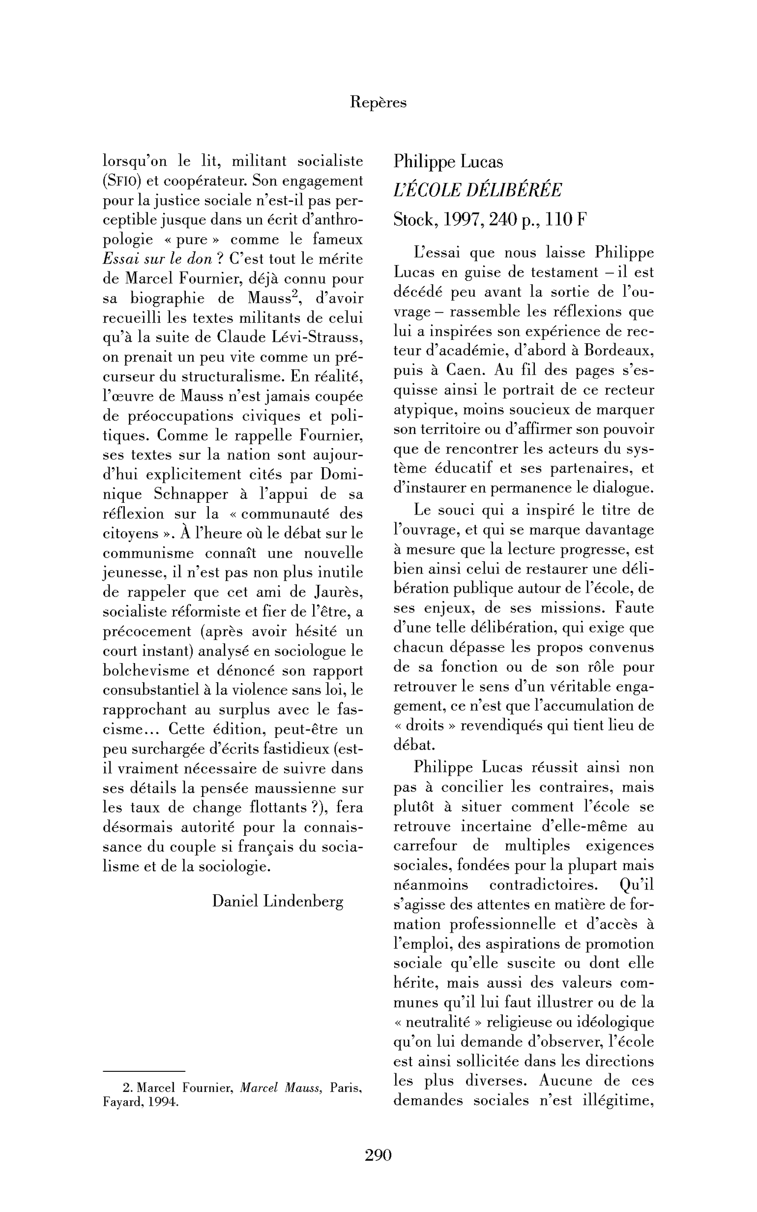 Philippe Lucas : l’École délibérée