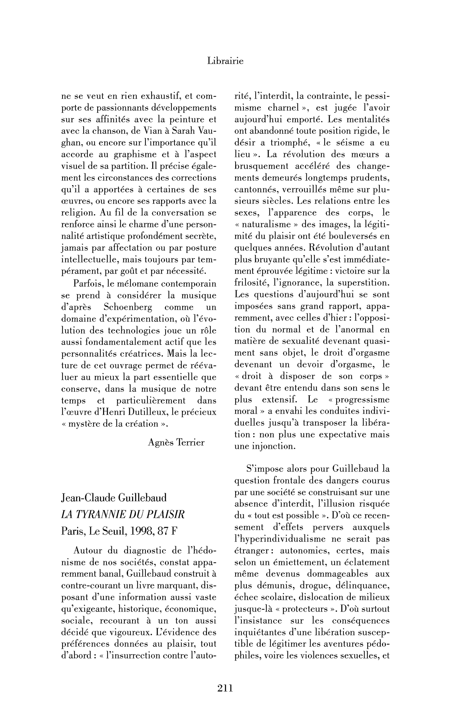 Jean-Claude Guillebaud : la Tyrannie du plaisir