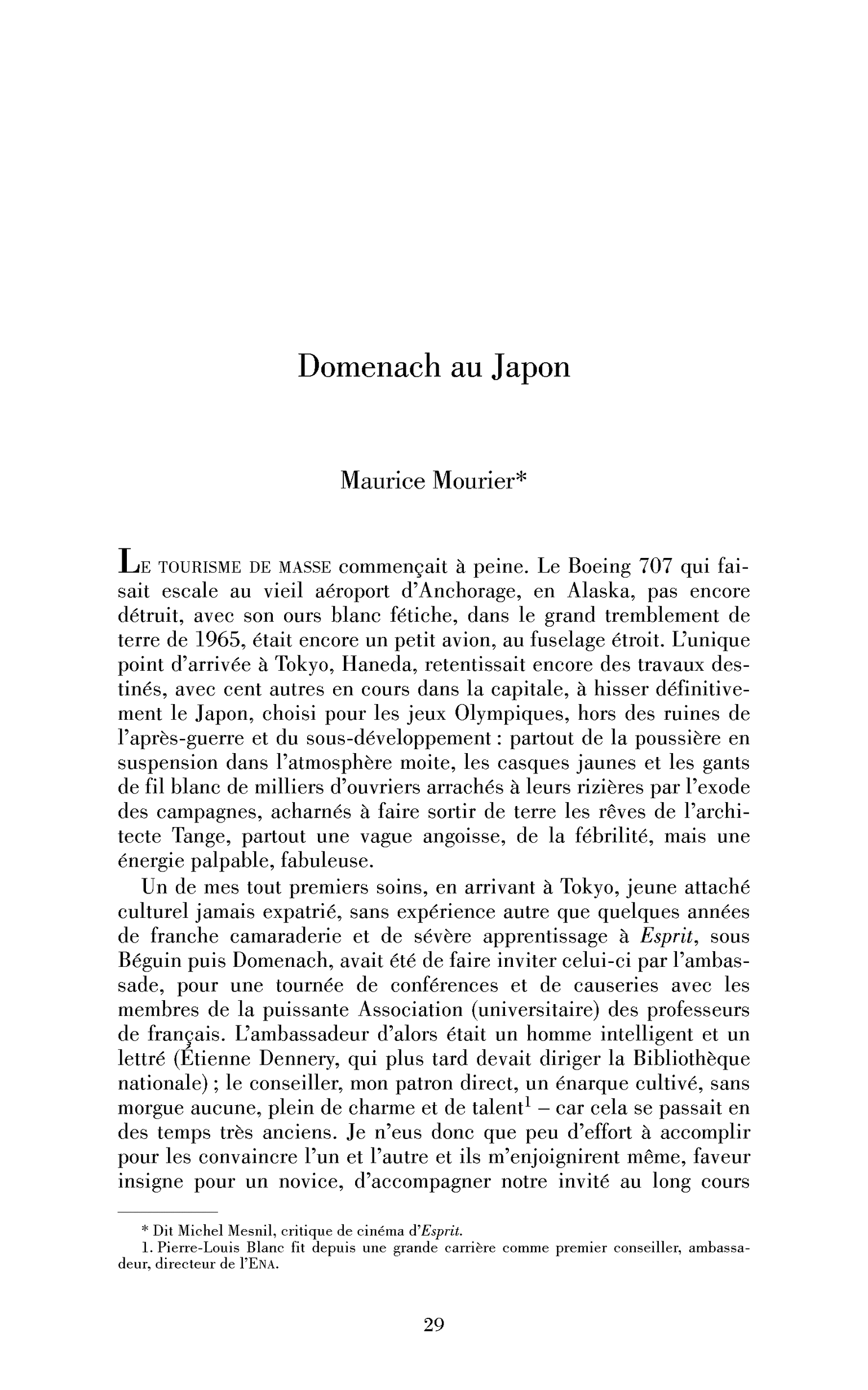 Domenach au Japon