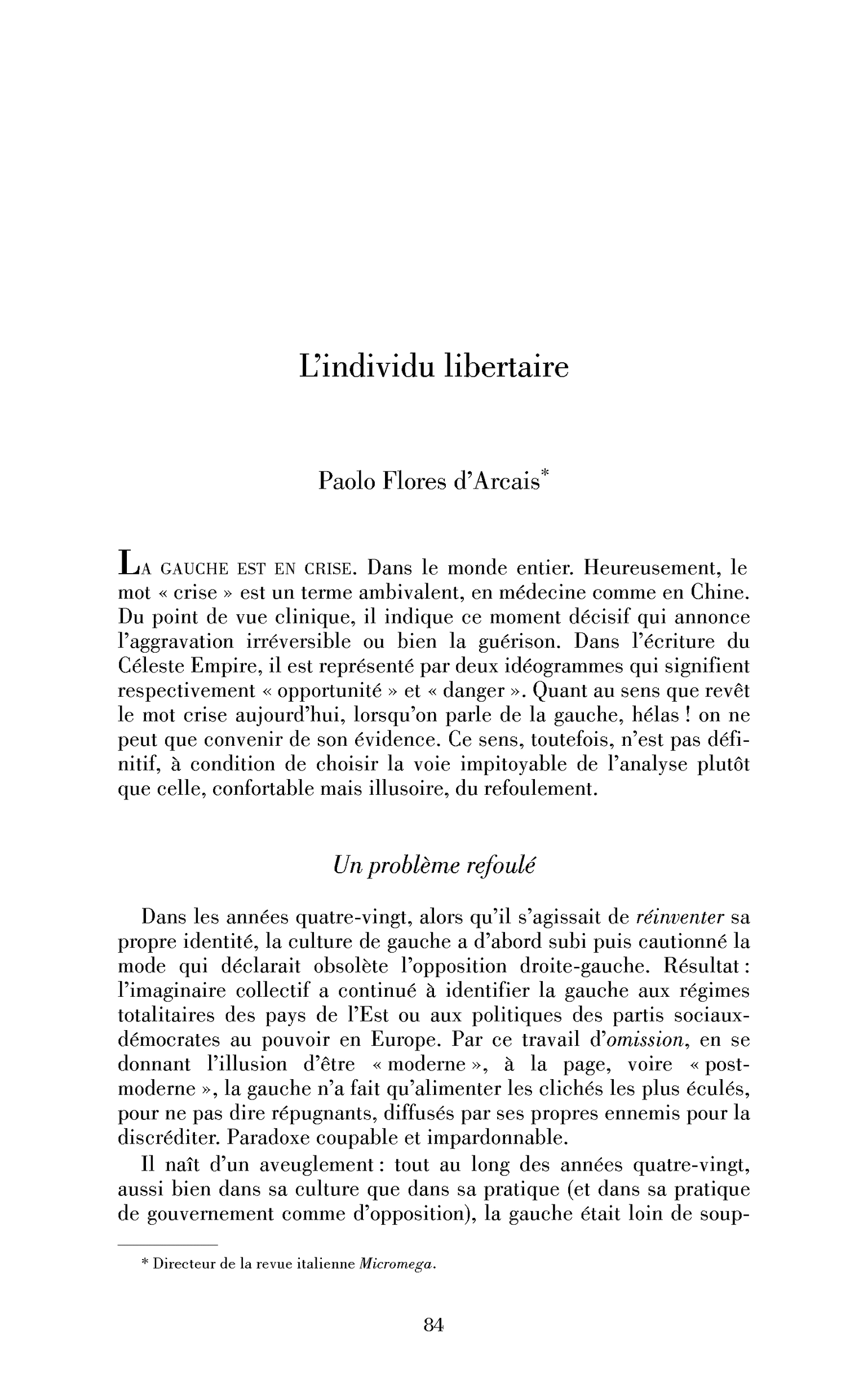 L’individu libertaire