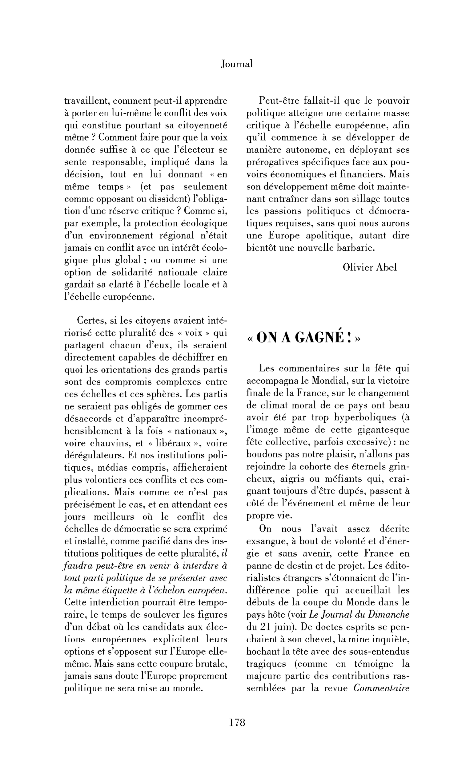 On a gagné!